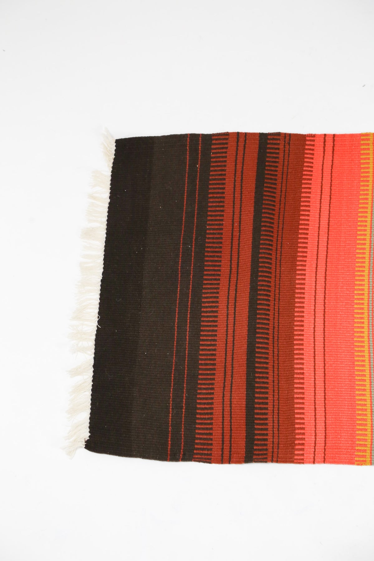 Vintage Finnish Striped Woven Runner Rug / ヴィンテージ フィンランド ストライプ 織りラグ ランナー