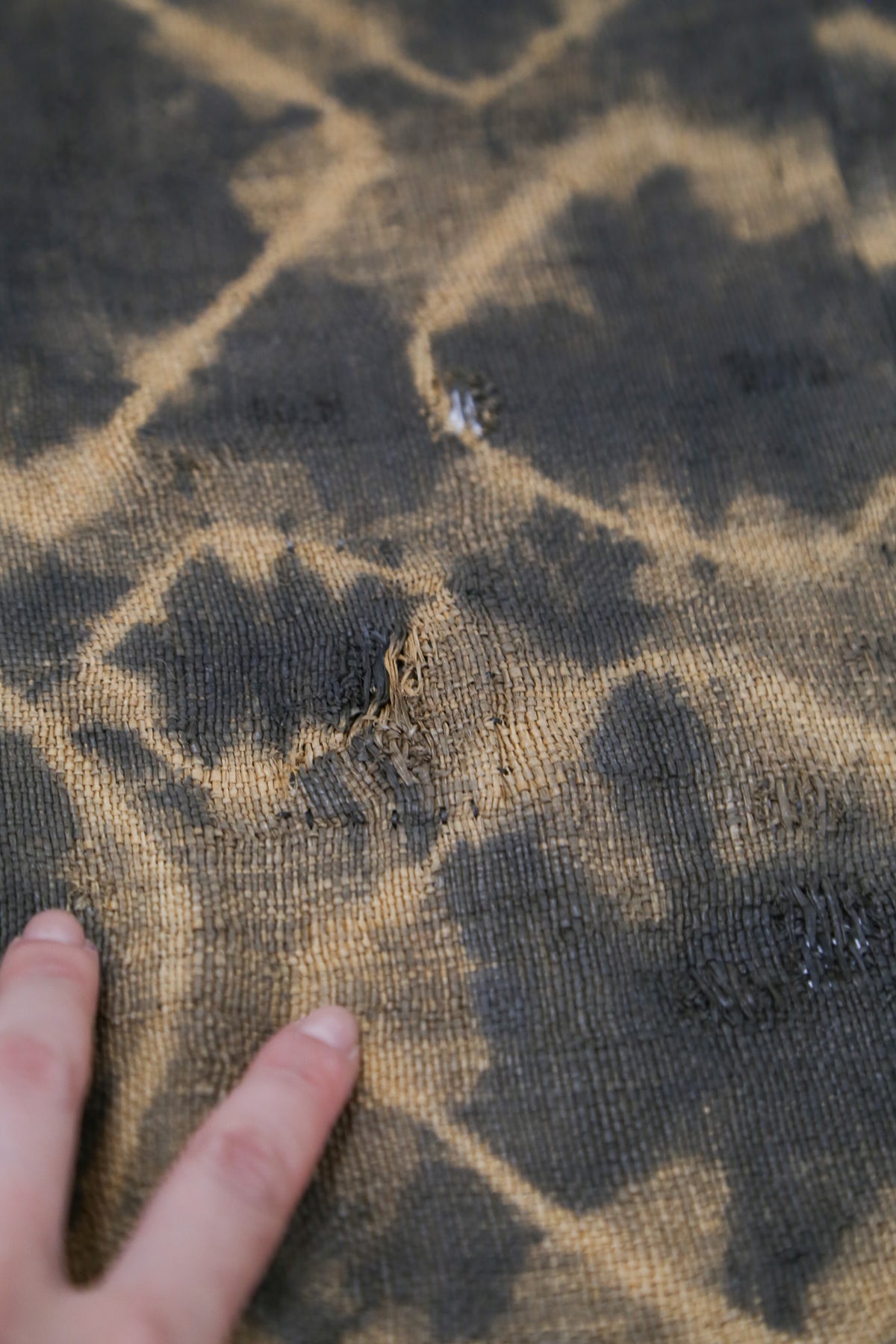 African Vintage Tiedye Fabric / アフリカン ヴィンテージ 絞り染め ロングテキスタイル