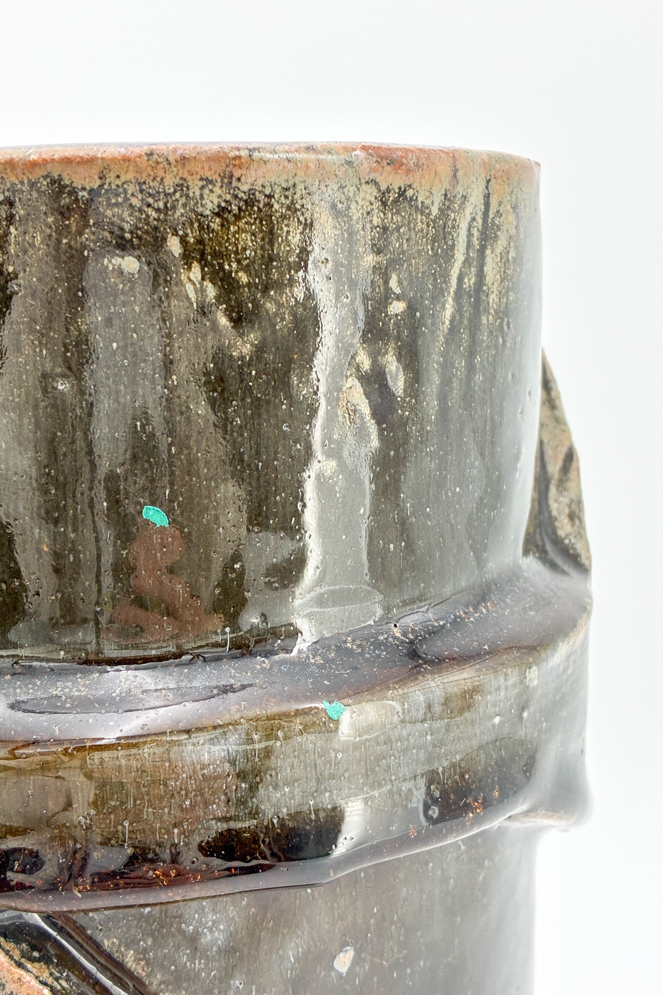Ceramic Flower Vase Brown / 陶器フラワーベース ブラウン