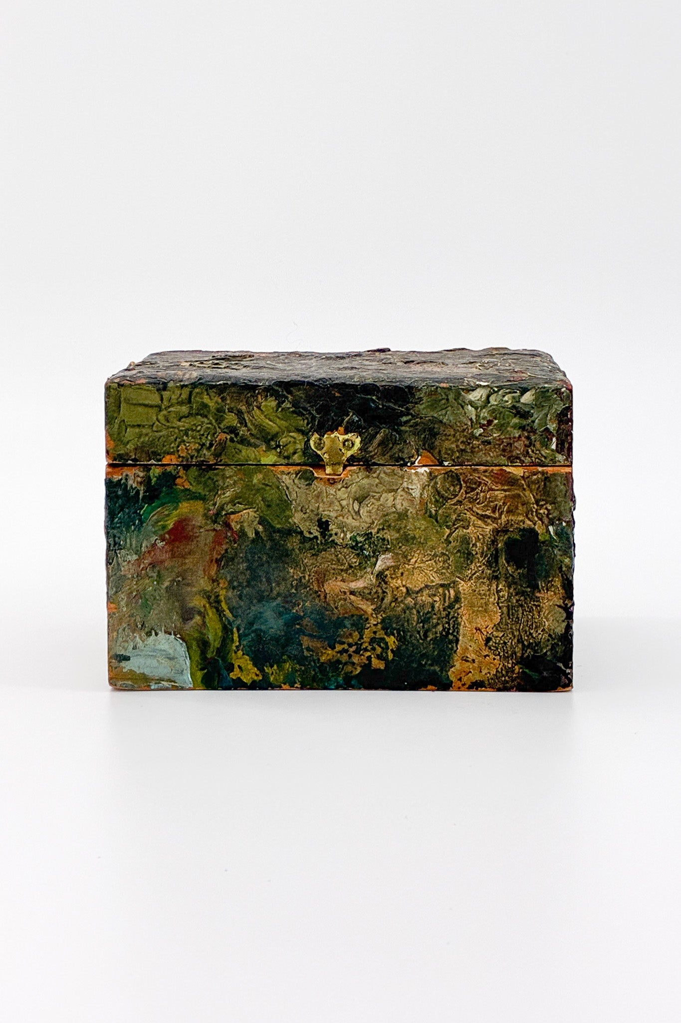 Abstract Oil Painted Wood Box / 抽象油彩ペイント・ウッドボックス