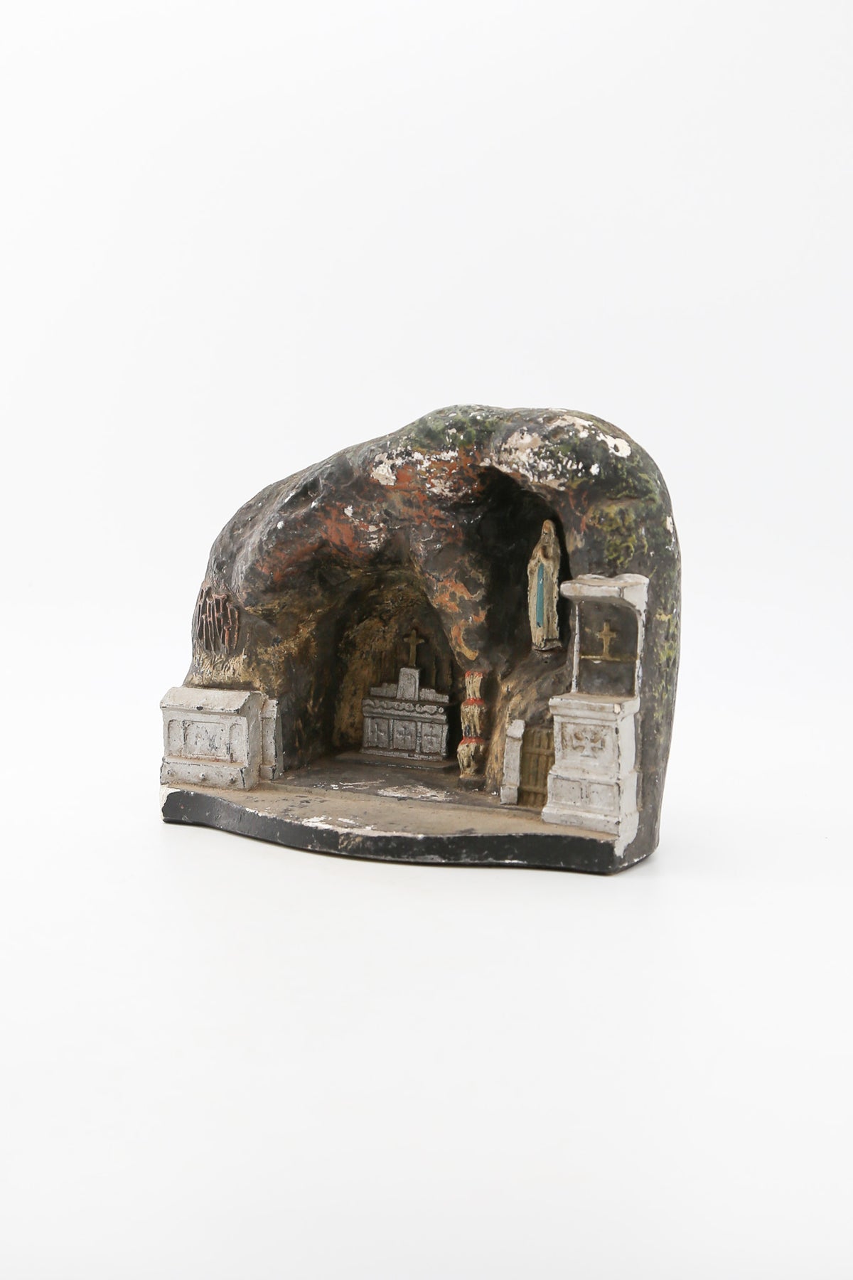 Grotto of Lourdes Chalkware Shrine / ルルドの洞窟 石膏オブジェ