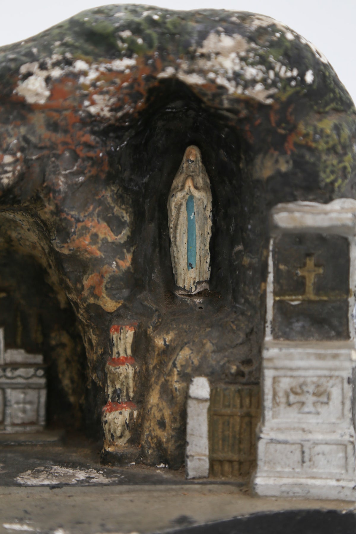 Grotto of Lourdes Chalkware Shrine / ルルドの洞窟 石膏オブジェ
