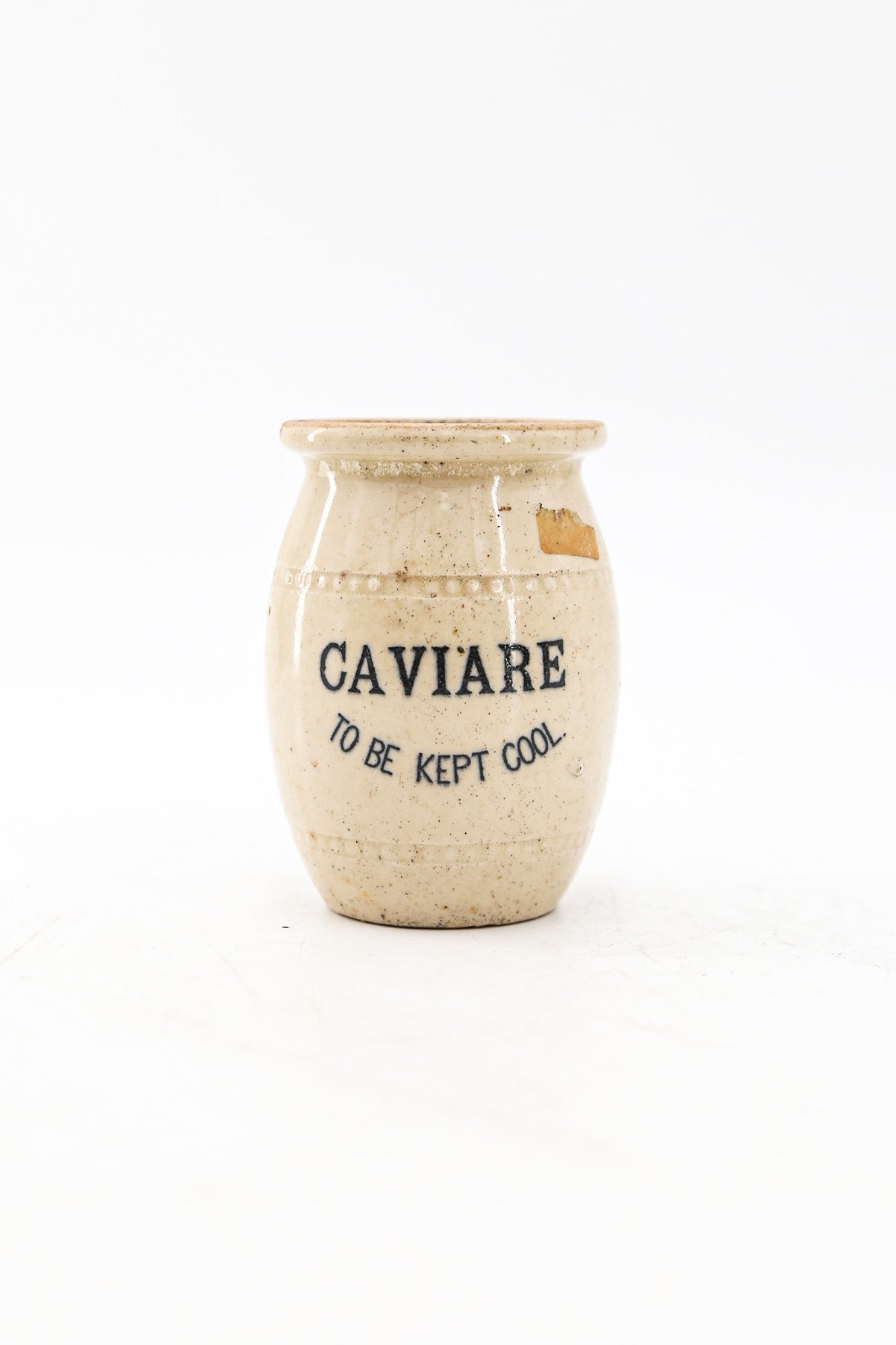 アンティーク ストーンウェア キャビアポット / Antique Stoneware Caviar Pot