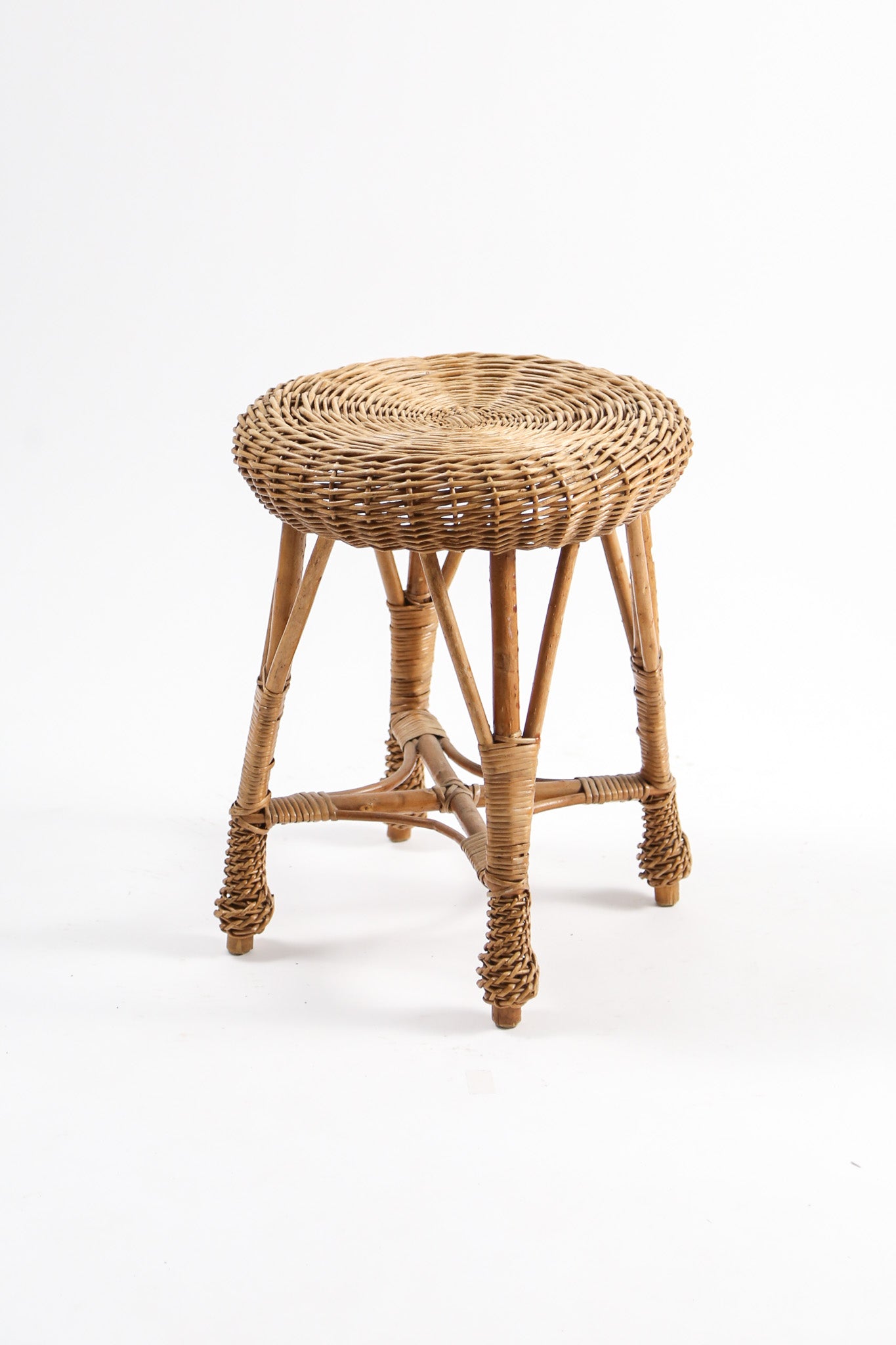 アンティーク　スツール　ラタン　antique stool