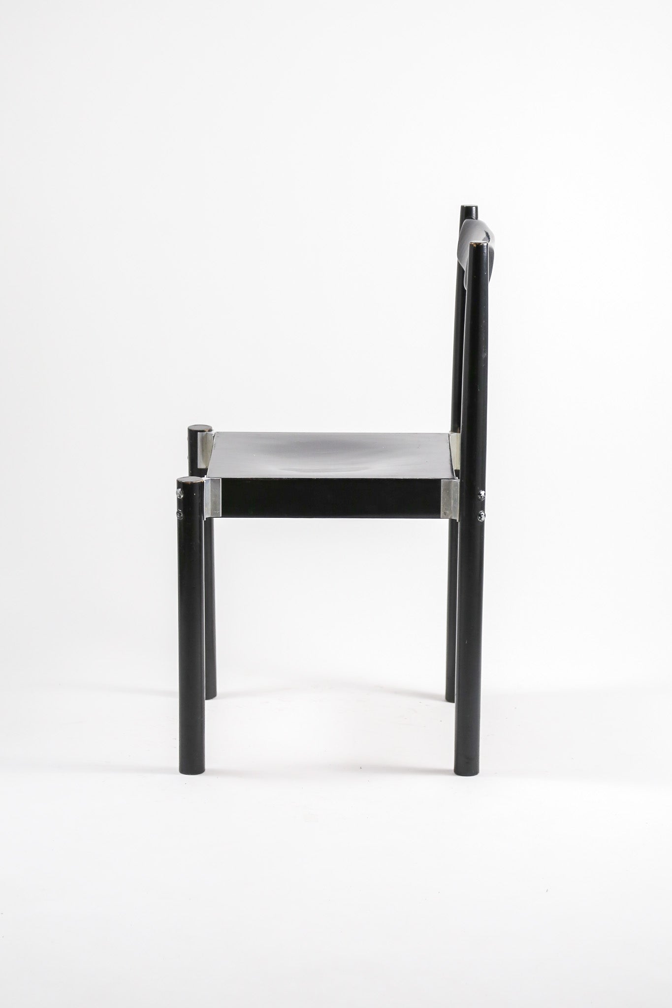 Vintage Black Lacquer Wood Chair / ヴィンテージ ブラックラッカー ウッドチェア