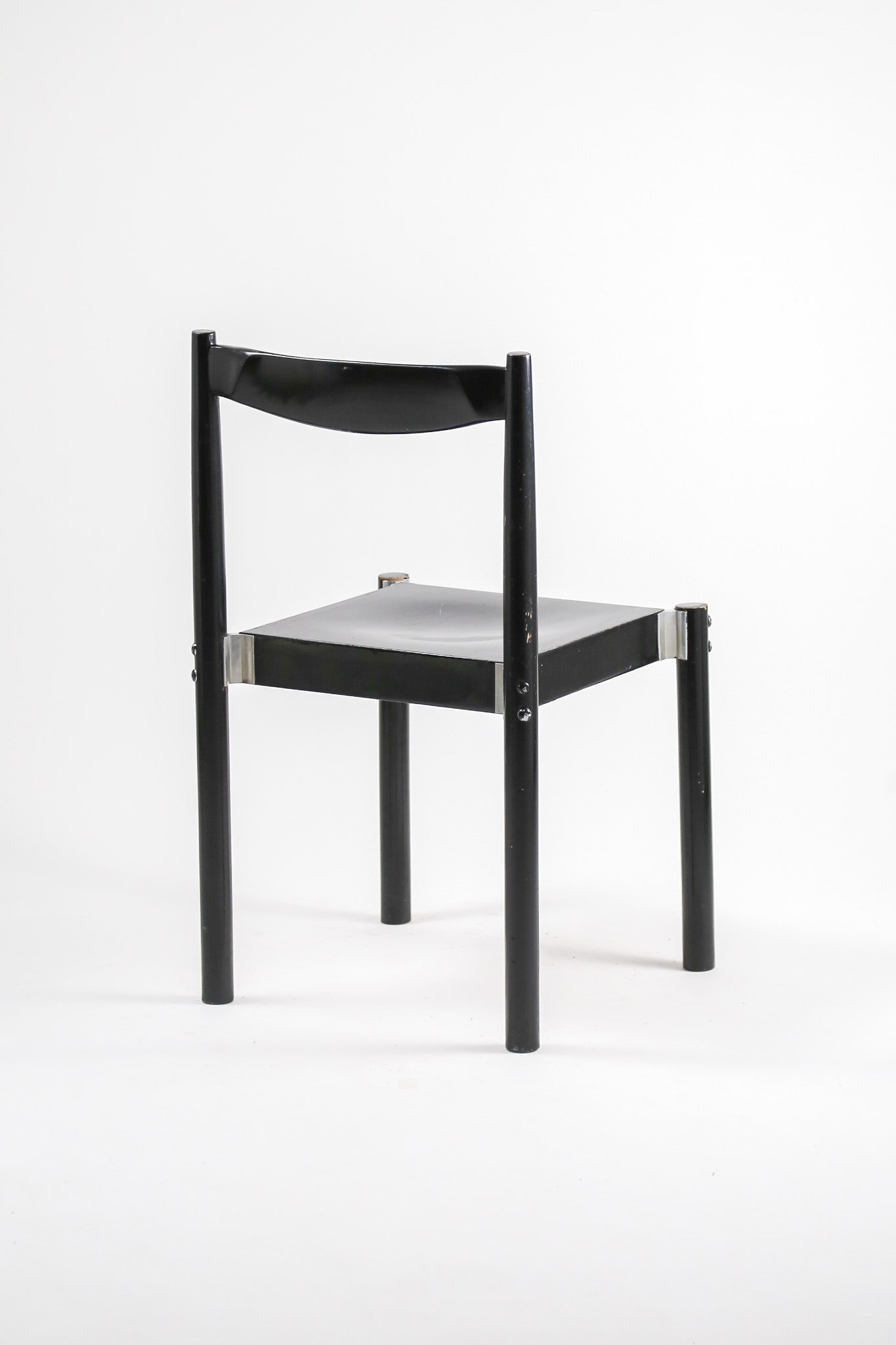 Vintage Black Lacquer Wood Chair / ヴィンテージ ブラックラッカー ウッドチェア