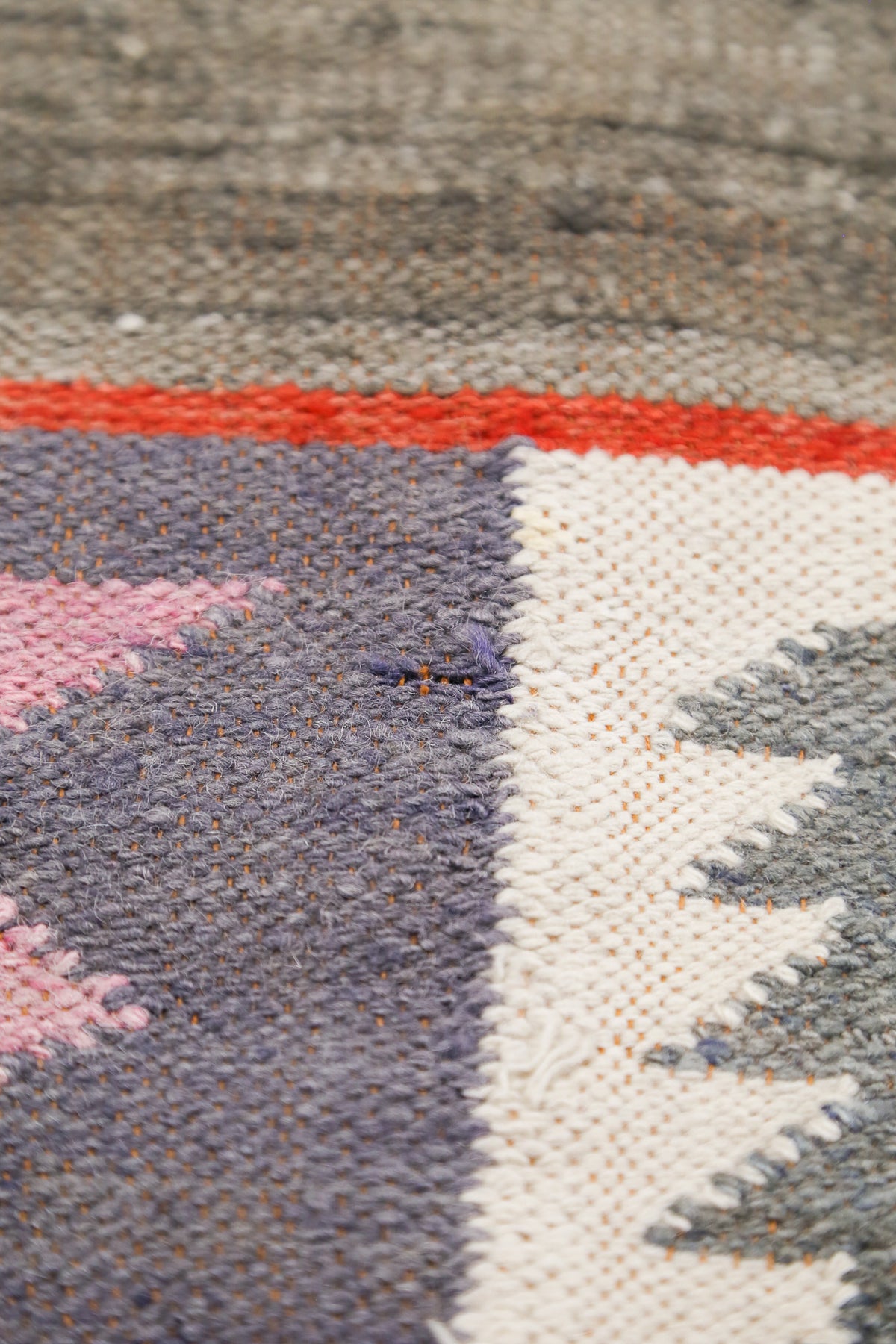 Geometric Pattern Kilim Rug / 幾何学柄 平織り キリムラグ