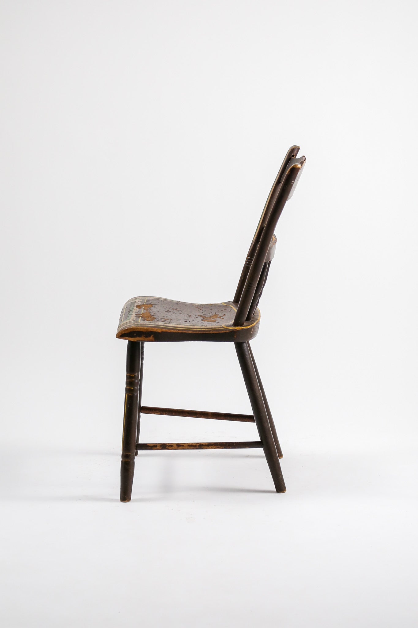 Antique Hand-Painted Spindle Chair / アンティーク ハンドペイント スピンドルチェア