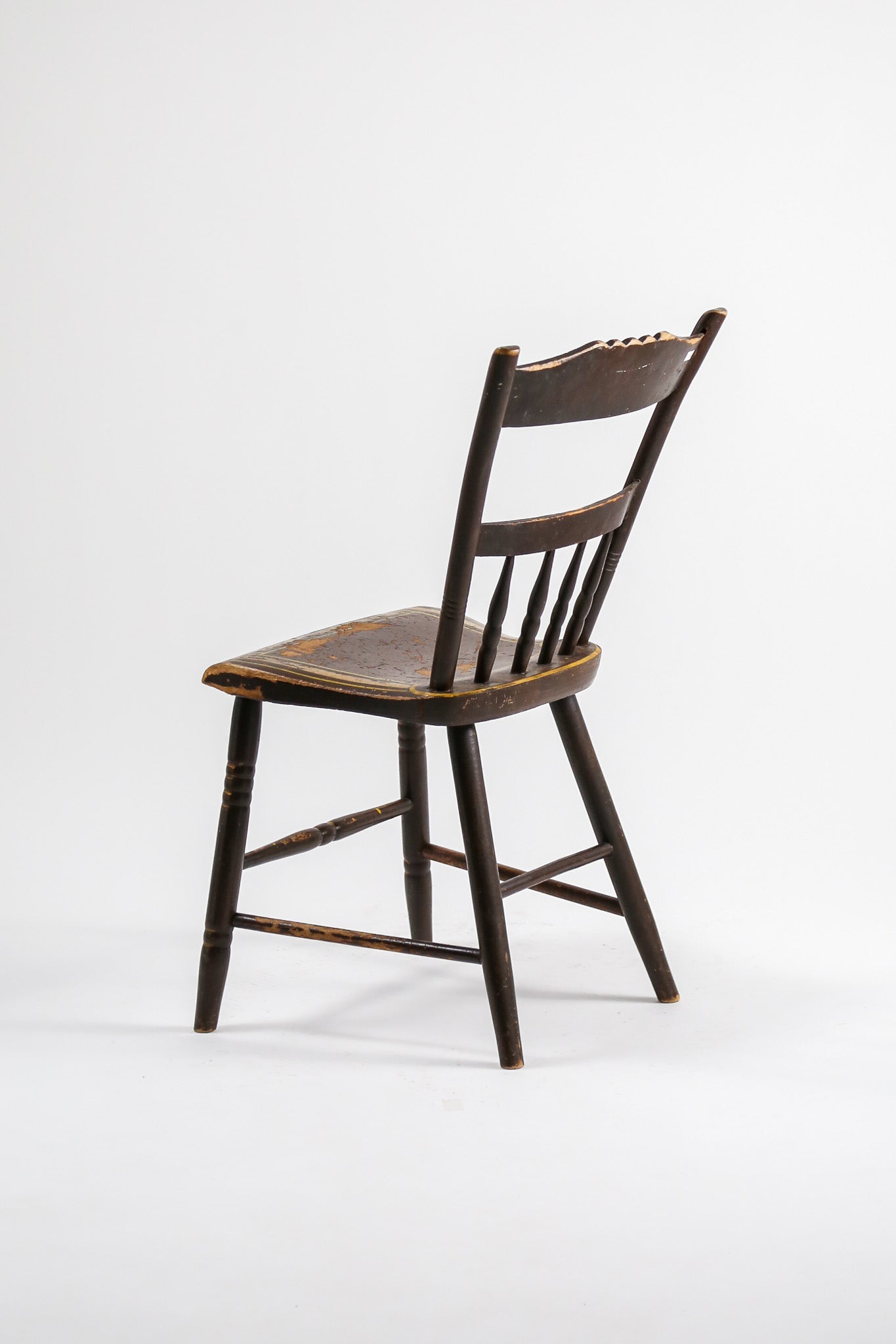 Antique Hand-Painted Spindle Chair / アンティーク ハンドペイント スピンドルチェア