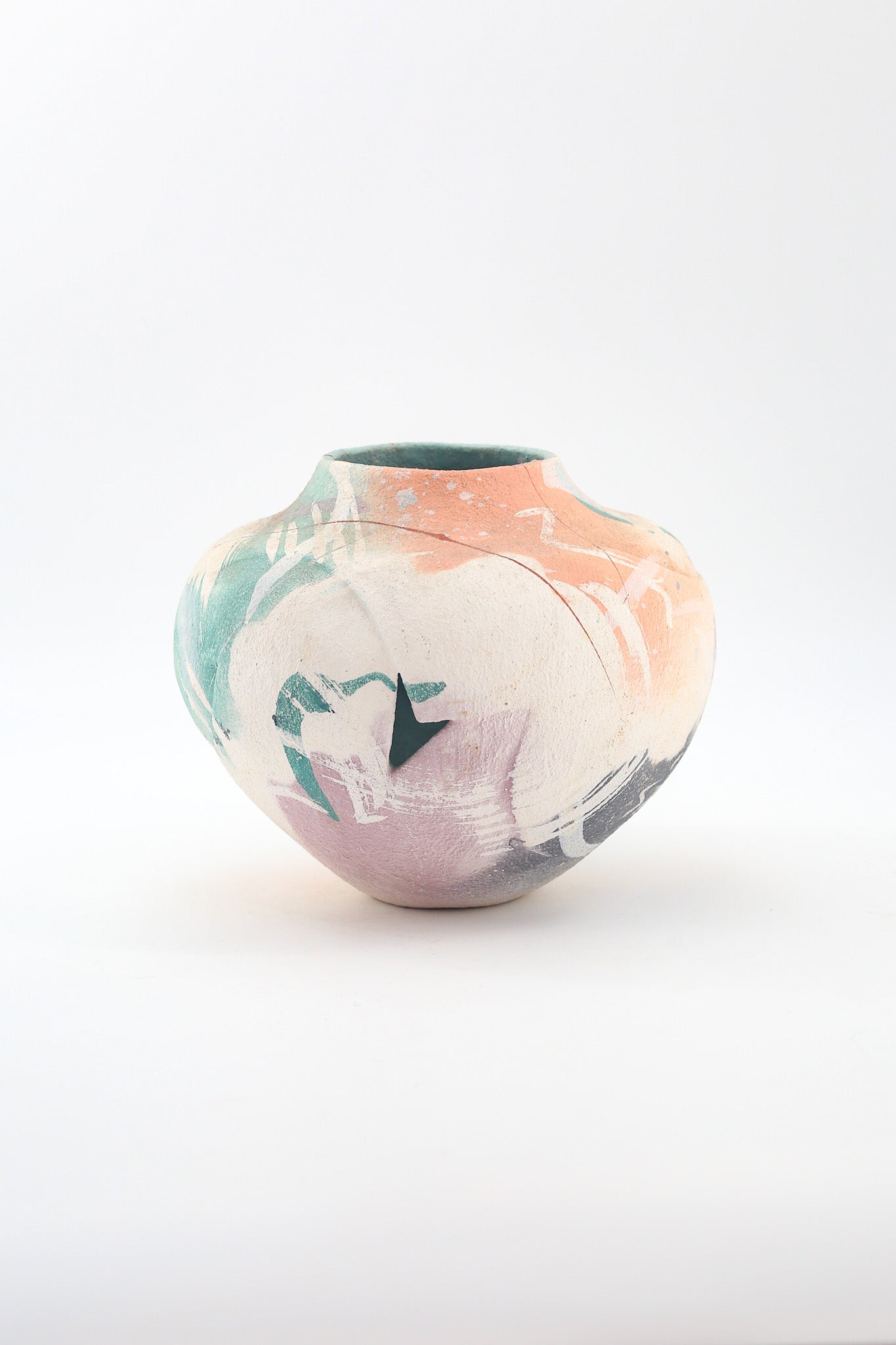 Abstract Painted Ceramic Vessel / アブストラクト・ペインテッド・セラミック・ヴェセル