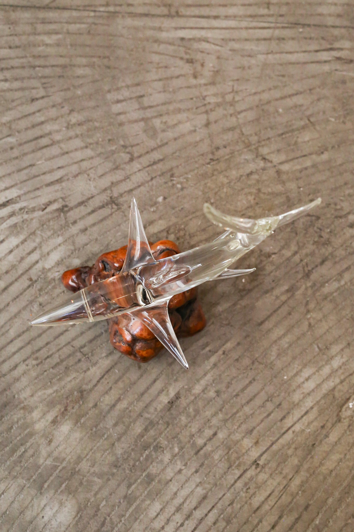 Glass Shark Sculpture / ガラス サメのオブジェ
