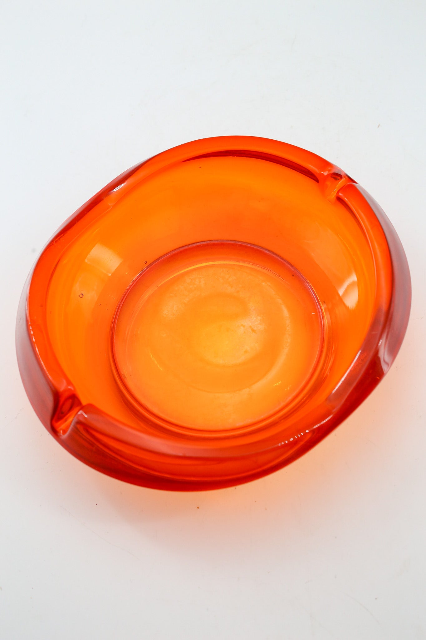 Vintage Orange Glass Ashtray / ヴィンテージ オレンジガラス 灰皿