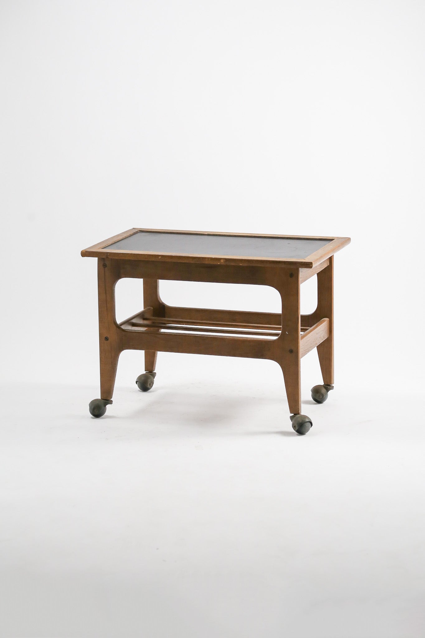 Black Top Table with Casters / ブラックトップ キャスター付テーブル