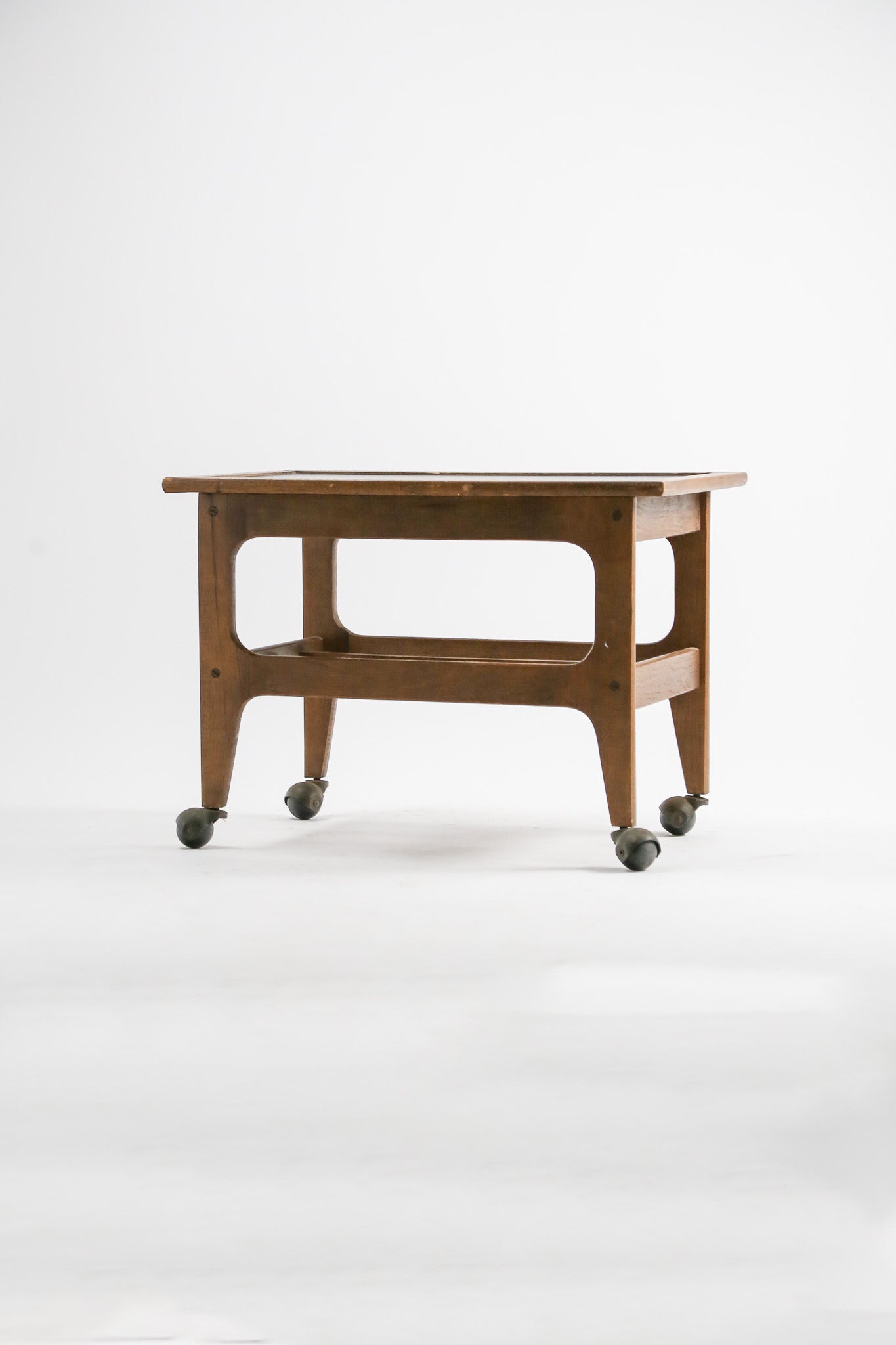 Black Top Table with Casters / ブラックトップ キャスター付テーブル