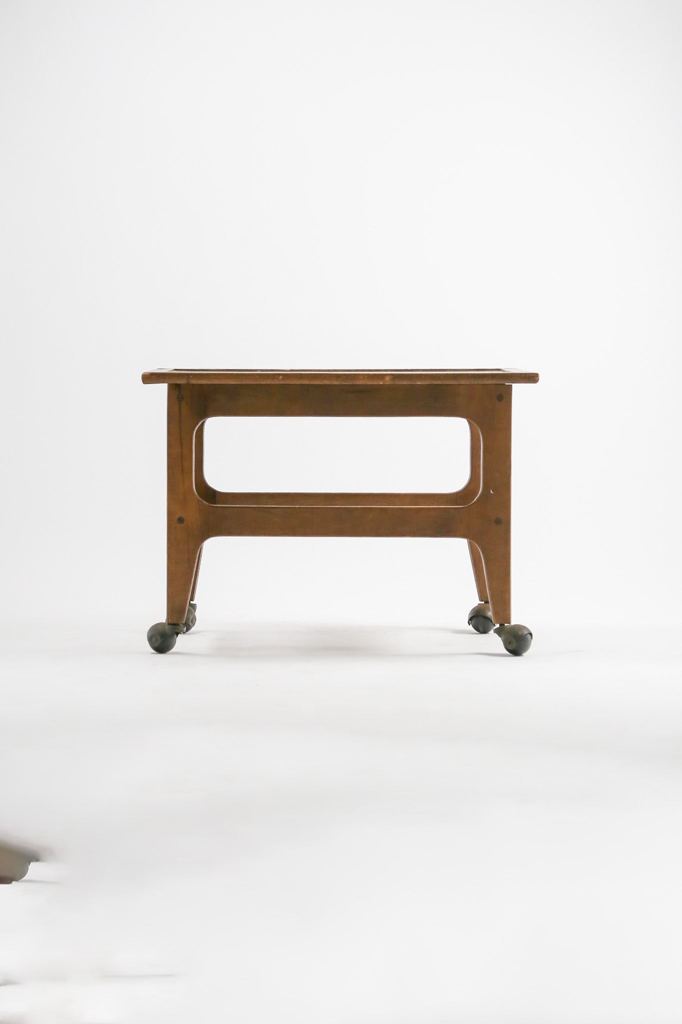Black Top Table with Casters / ブラックトップ キャスター付テーブル