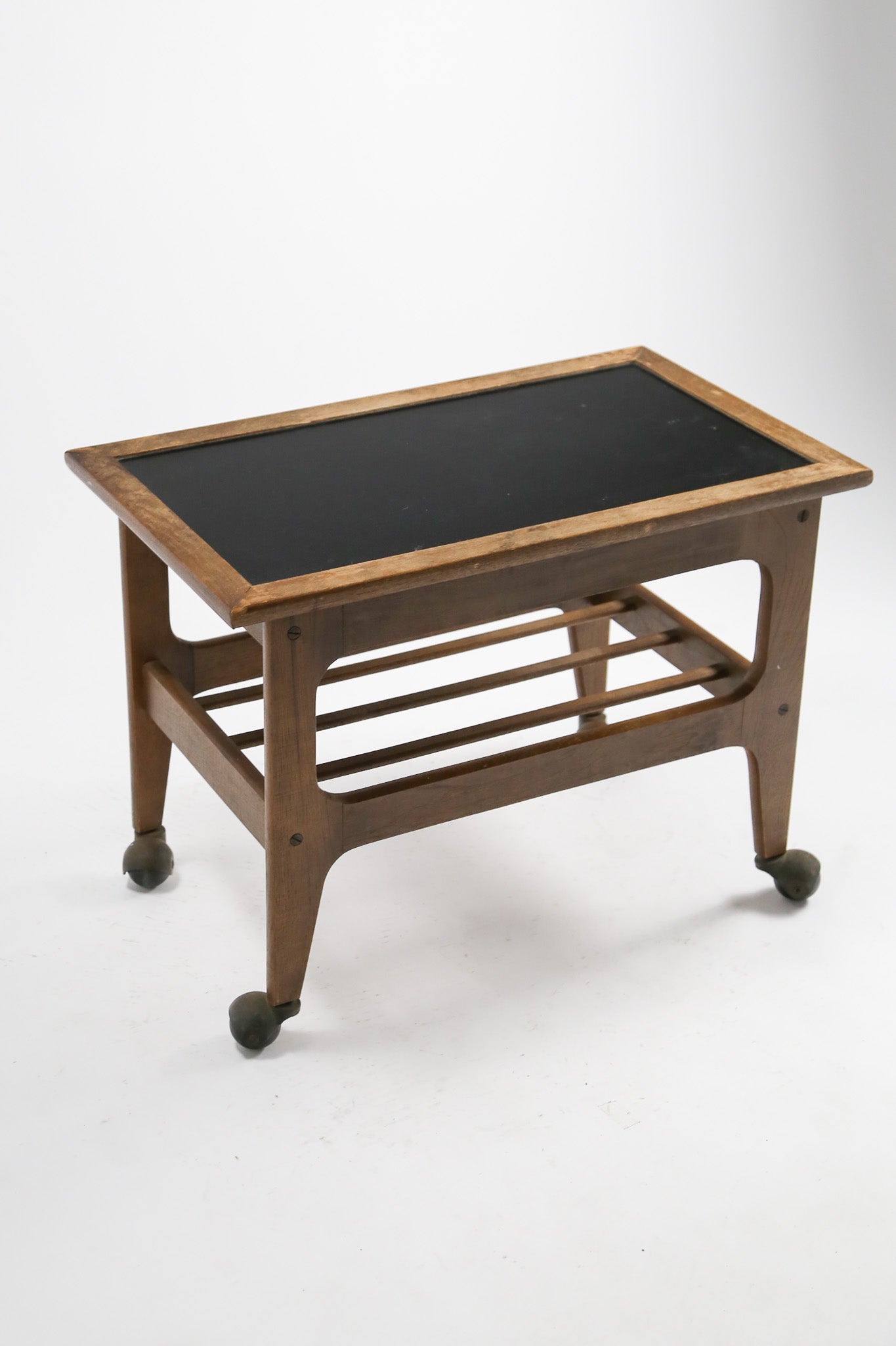 Black Top Table with Casters / ブラックトップ キャスター付テーブル