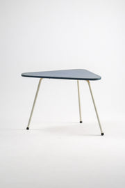 Triangular Coffee Table with Blue Top / 三角形テーブル ブルー天板