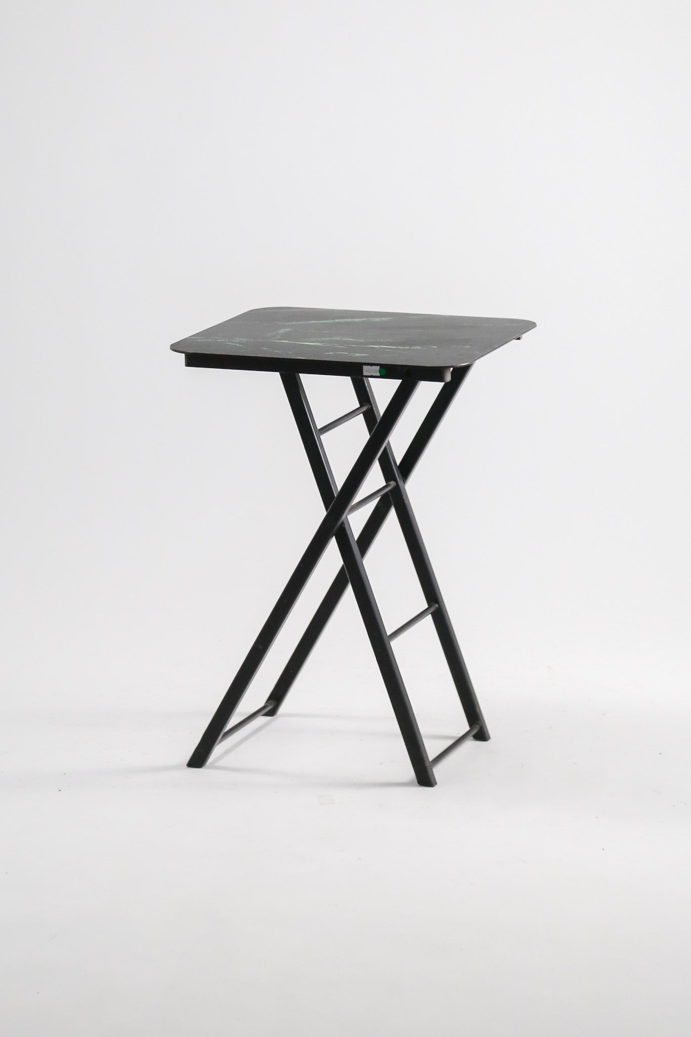 Folding Side Table Green & Black / 折りたたみ サイドテーブル (グリーン & 黒天板)