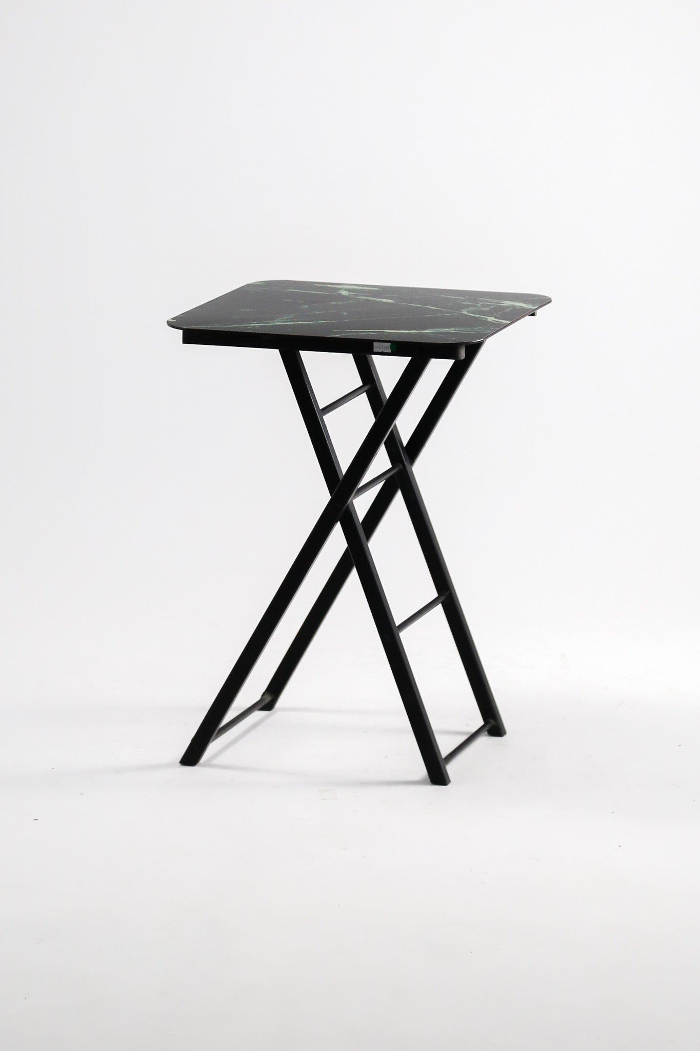 Folding Side Table Green & Black / 折りたたみ サイドテーブル (グリーン & 黒天板)