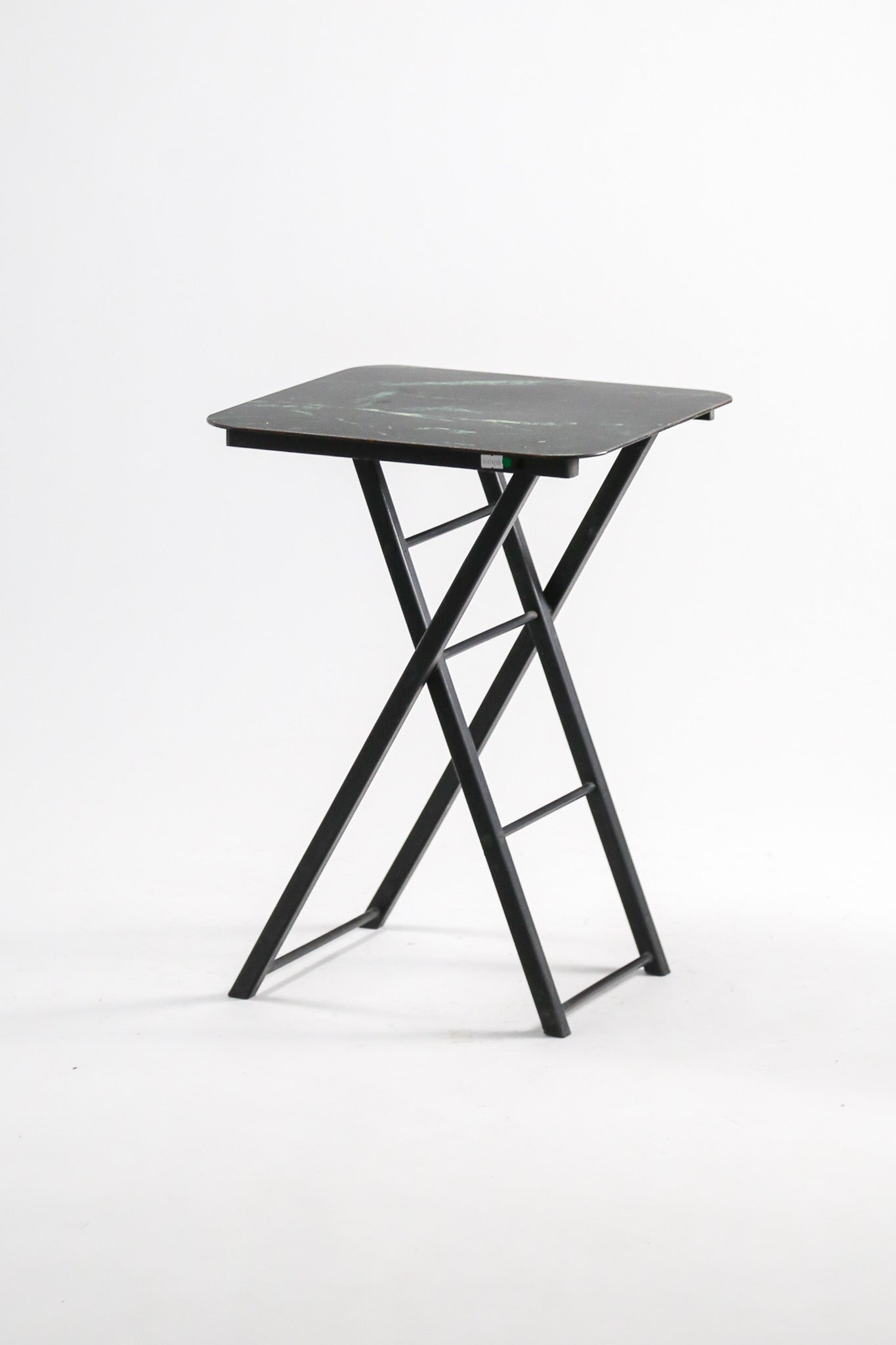 Folding Side Table Green & Black / 折りたたみ サイドテーブル (グリーン & 黒天板)