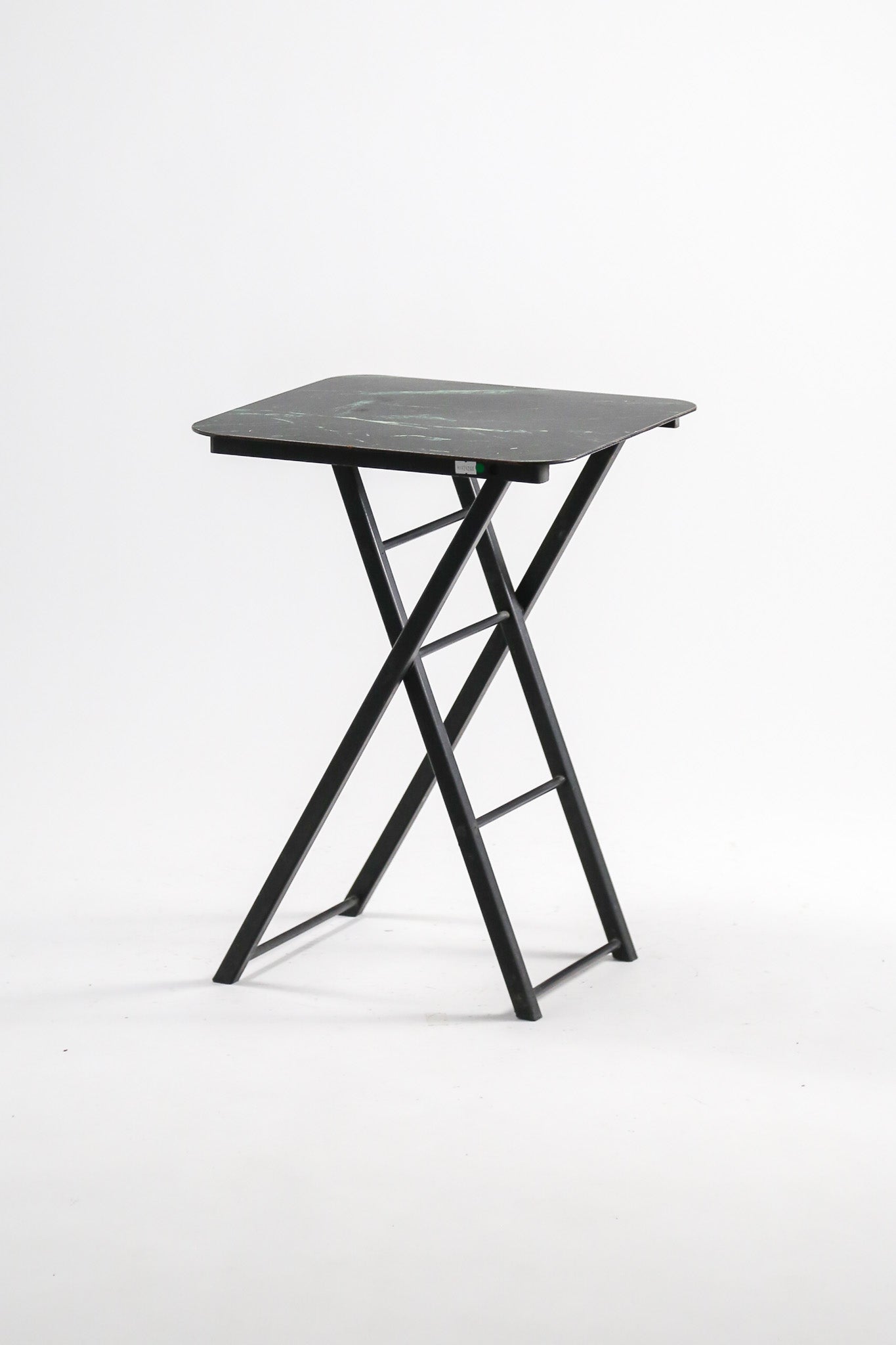 Folding Side Table Green & Black / 折りたたみ サイドテーブル (グリーン & 黒天板)