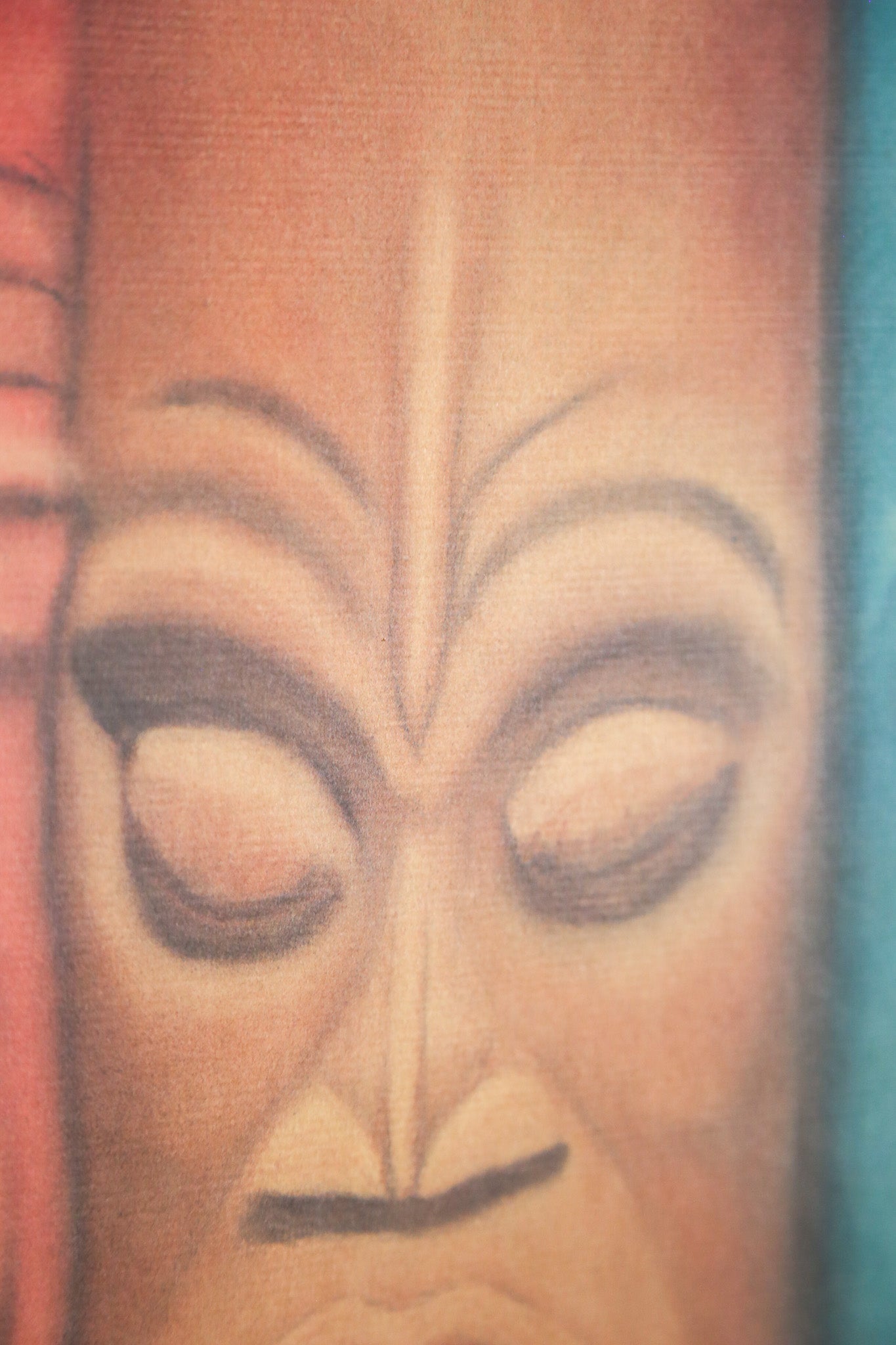 Tiki Hawaiian Tribal Relief Print / ハワイアン Tiki プリント
