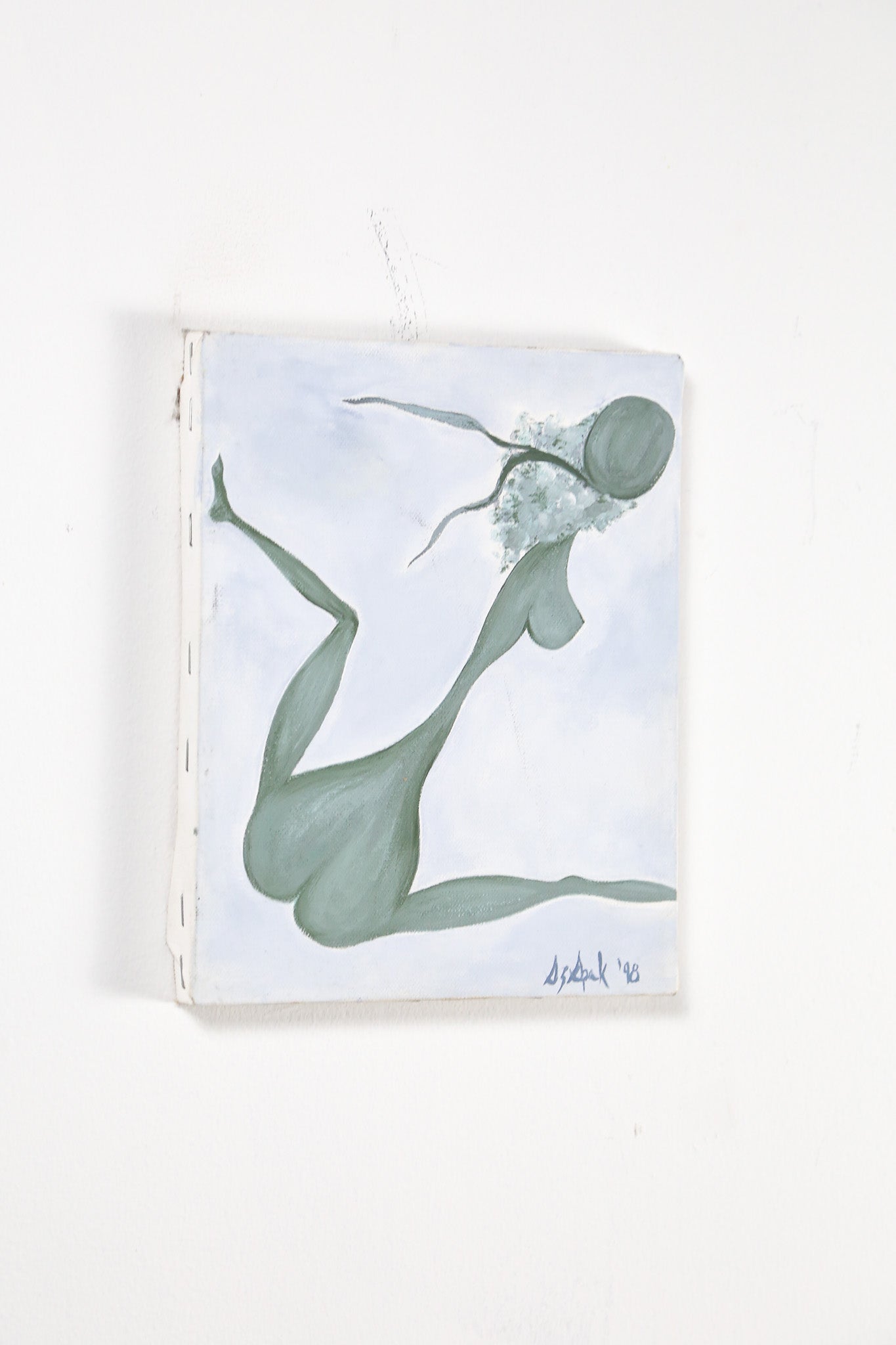 Abstract Green Nude Painting, 1998 / 1998年制作 抽象画 緑の裸婦像