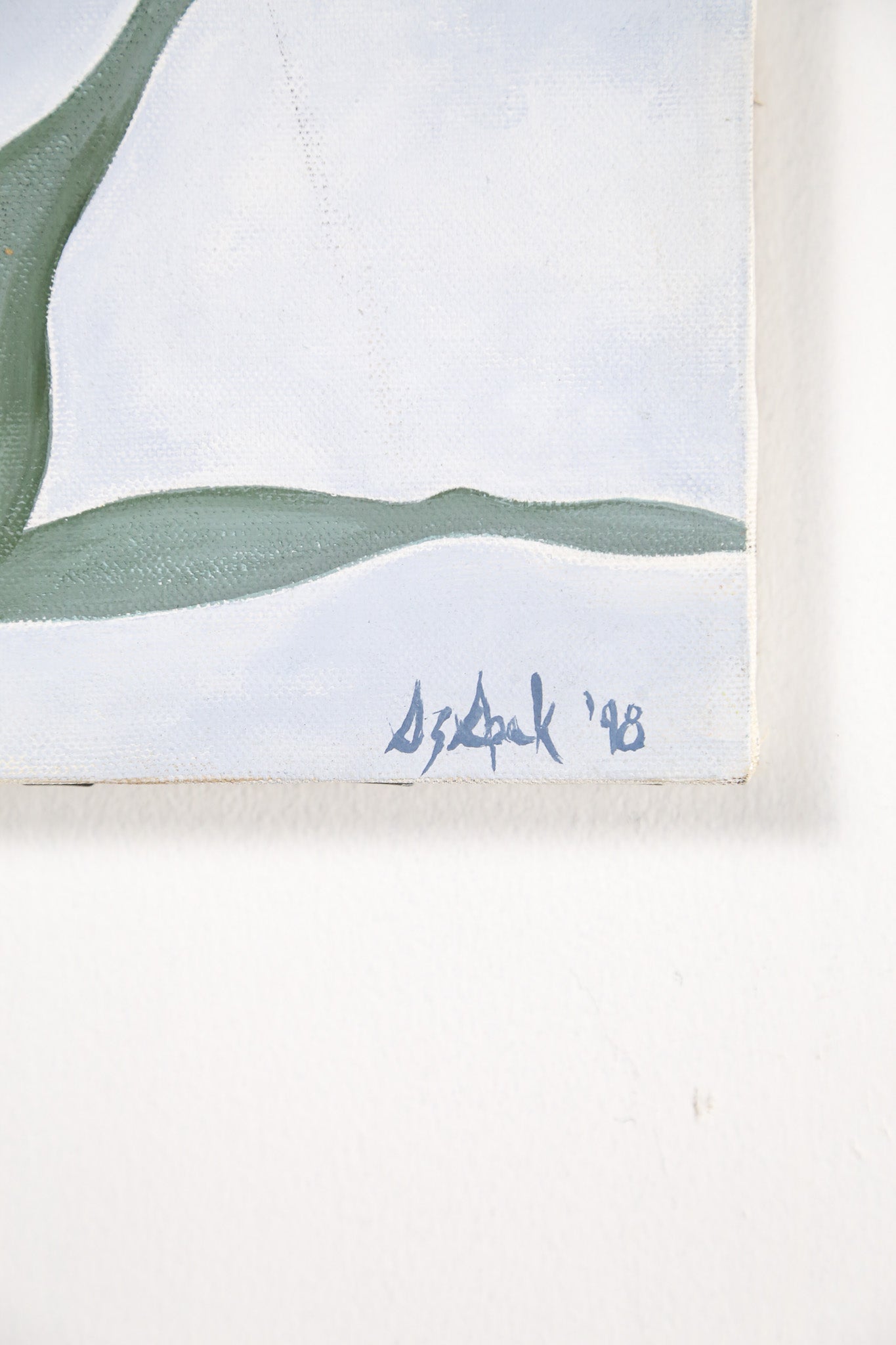 Abstract Green Nude Painting, 1998 / 1998年制作 抽象画 緑の裸婦像