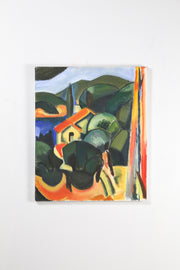 Landscape with a Red Roof House / 赤い屋根の家がある風景画