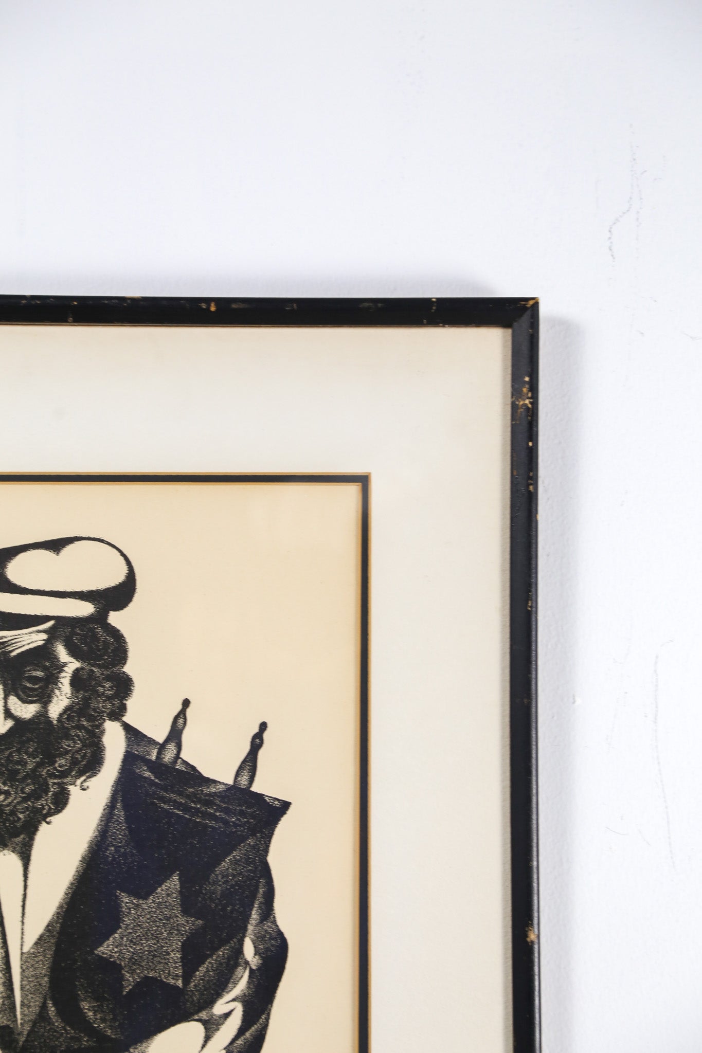 Vintage Lithograph "The Torah" / ヴィンテージ リトグラフ「トーラ（律法）を抱く男」