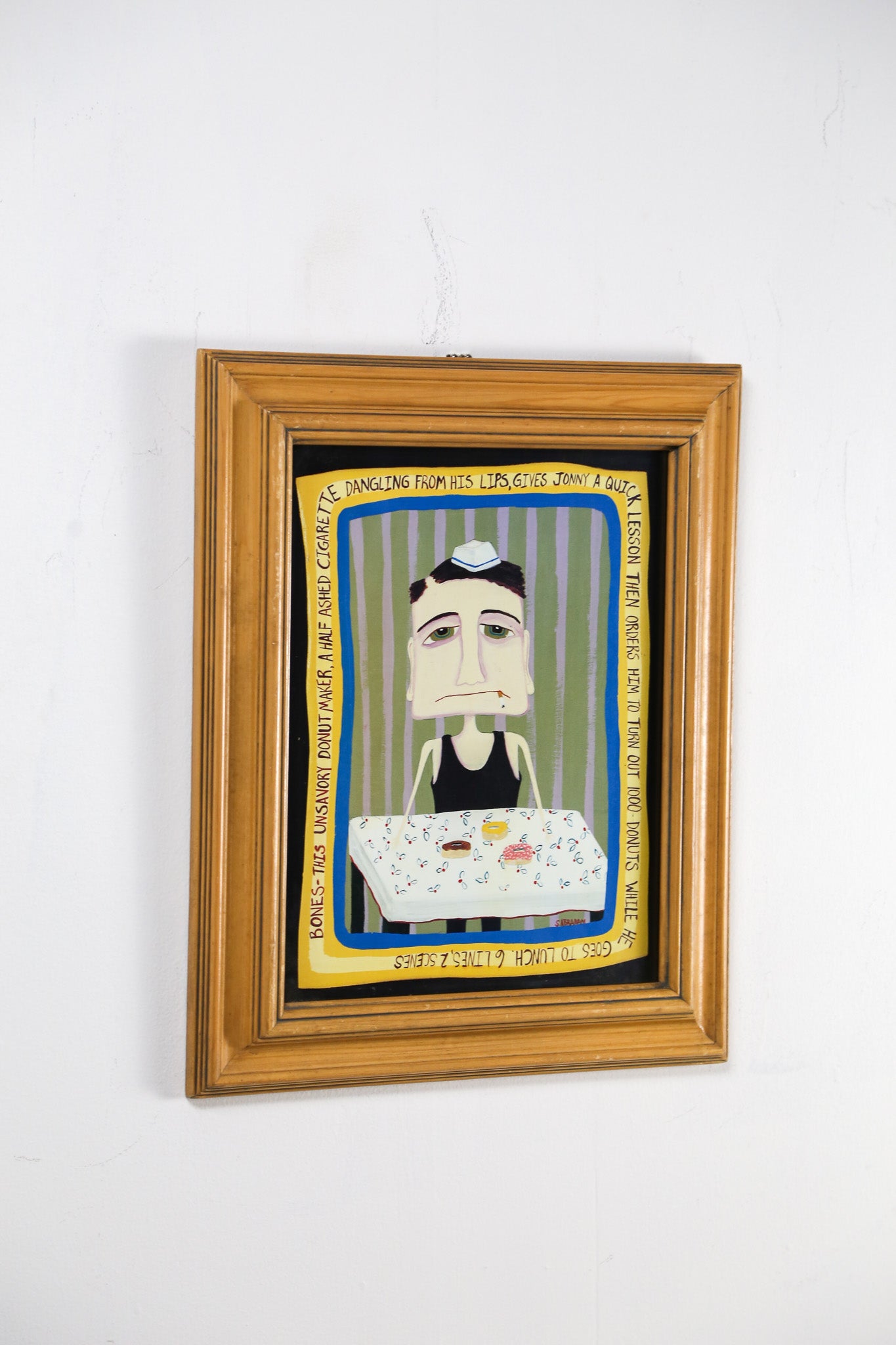 Bones—this unsavory donut maker Framed Art / ヴィンテージ フレーム アート