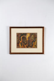 Abstract Fluid Patterns Framed Art / 抽象的な流動紋様の額装アート