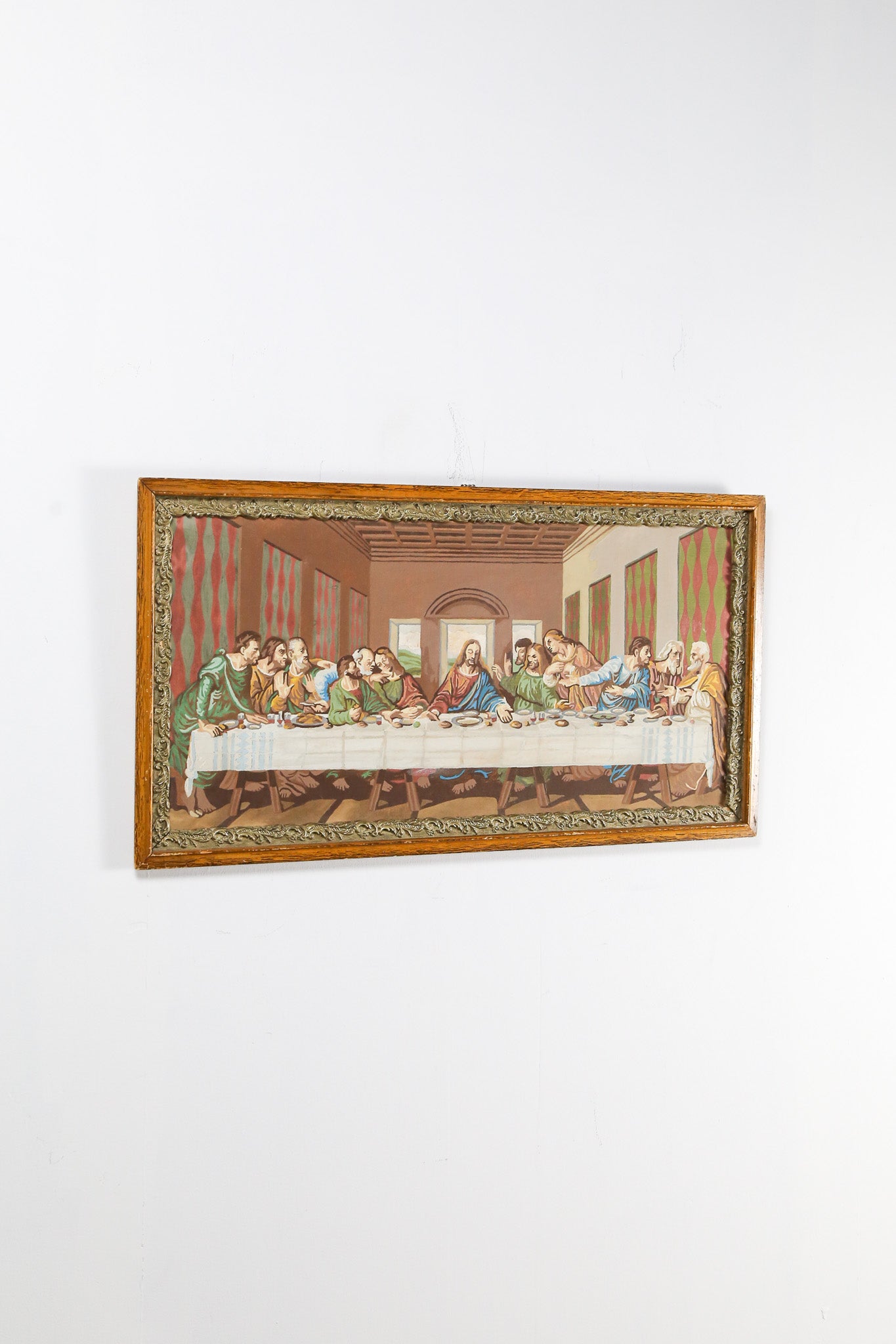 The Last Supper Framed Oil Painting / 最後の晩餐 額装オイルペインティング
