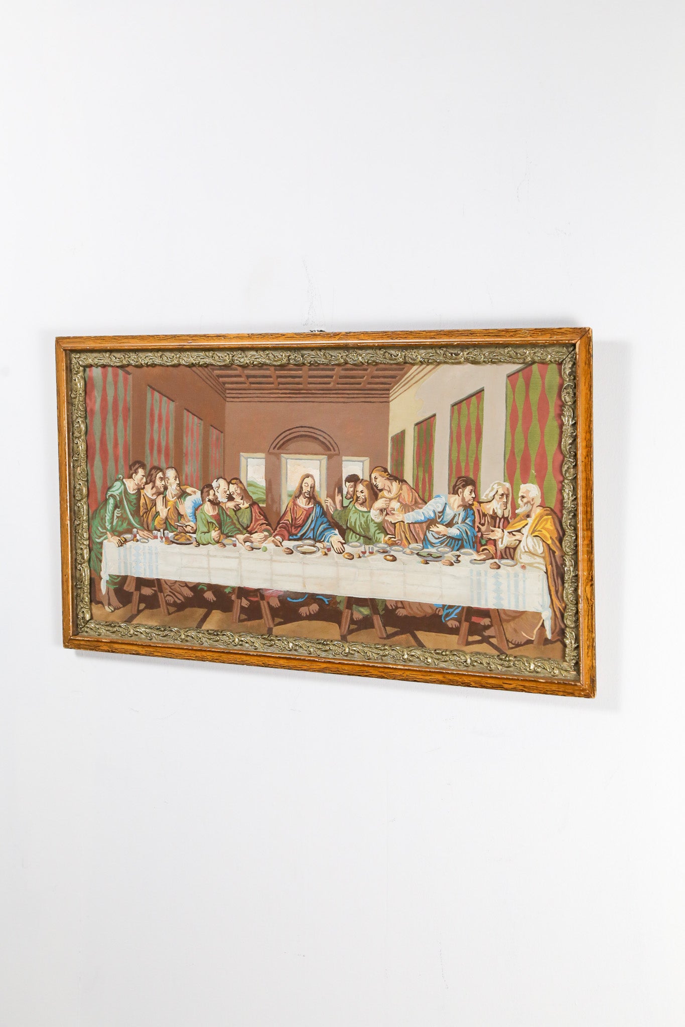 The Last Supper Framed Oil Painting / 最後の晩餐 額装オイルペインティング