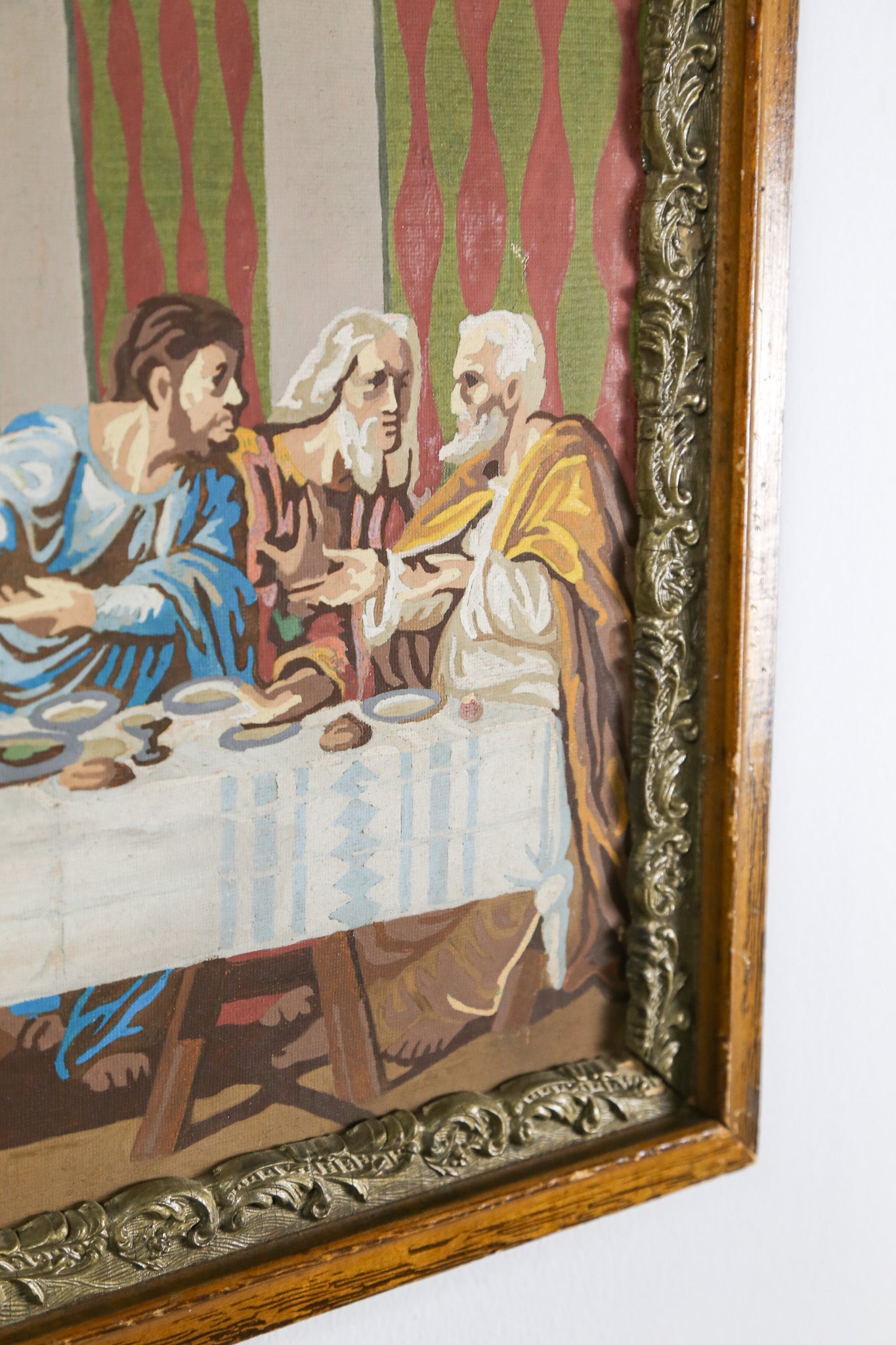 The Last Supper Framed Oil Painting / 最後の晩餐 額装オイルペインティング