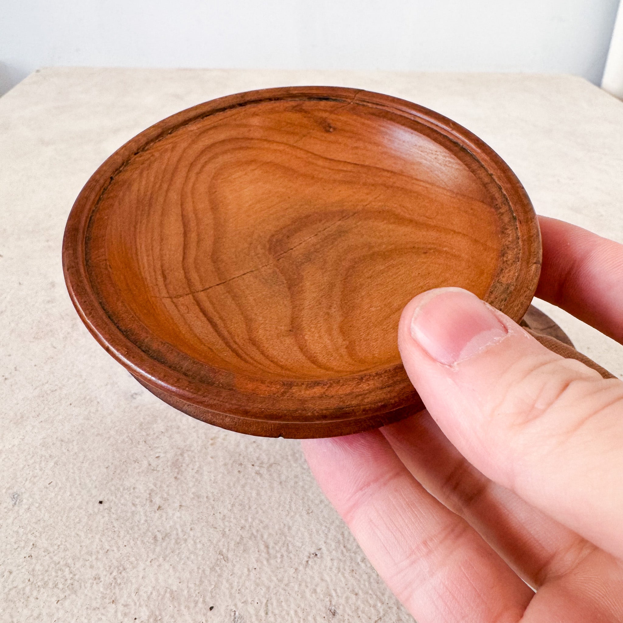 Wooden Lidded Trinket Box / 木製蓋付き小物入れ