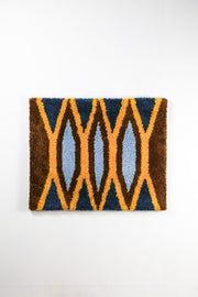Blue Brown Yellow Fabric Panel / ブルー ブラウン イエロー ファブリックパネル