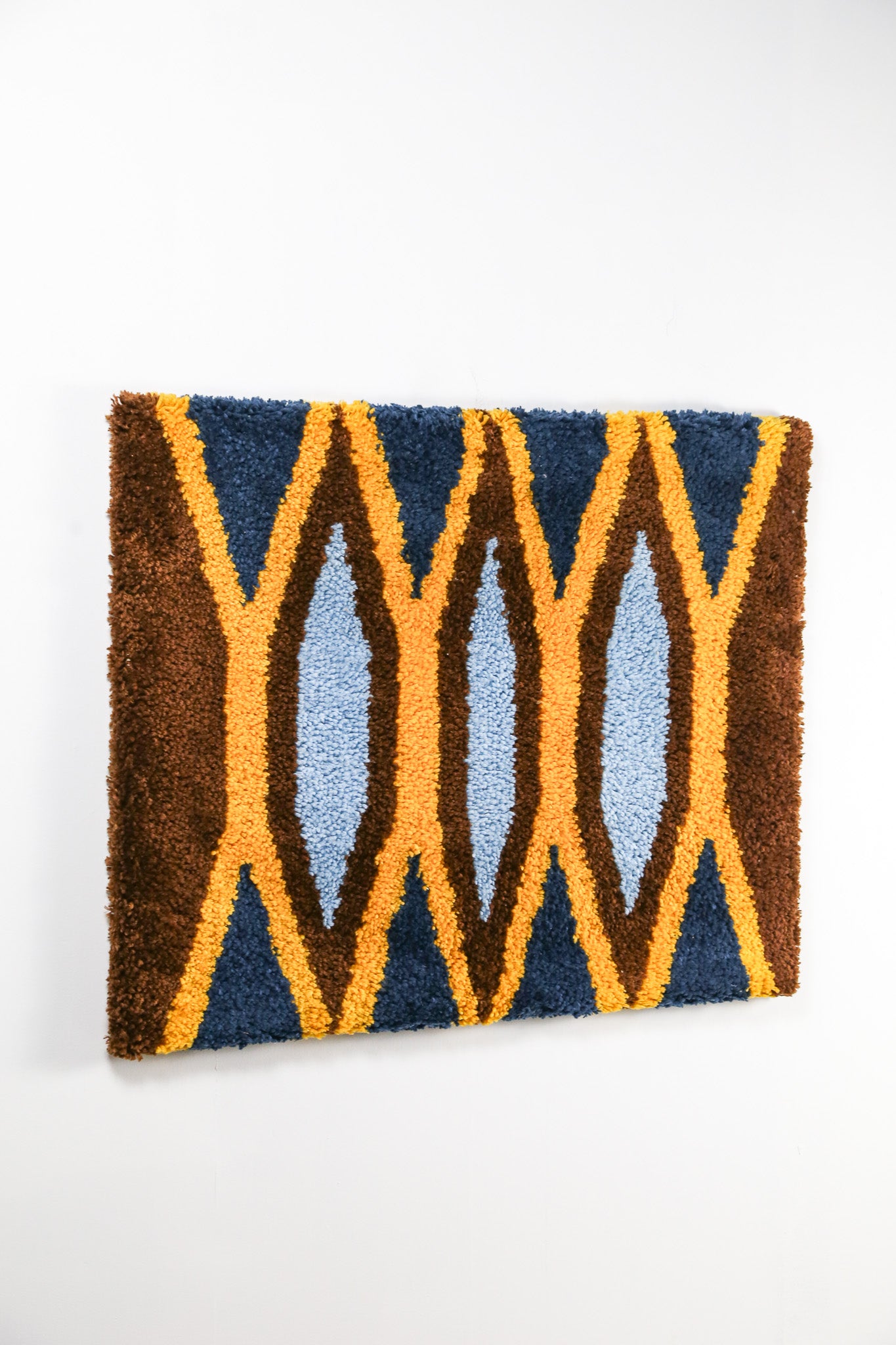 Blue Brown Yellow Fabric Panel / ブルー ブラウン イエロー ファブリックパネル