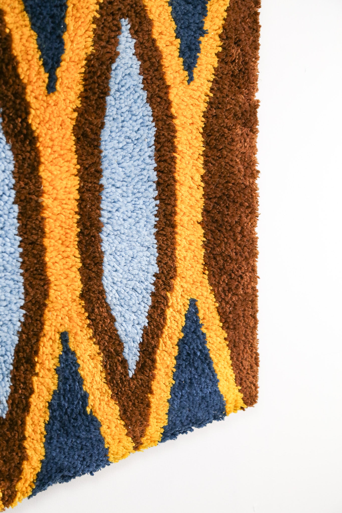 Blue Brown Yellow Fabric Panel / ブルー ブラウン イエロー ファブリックパネル