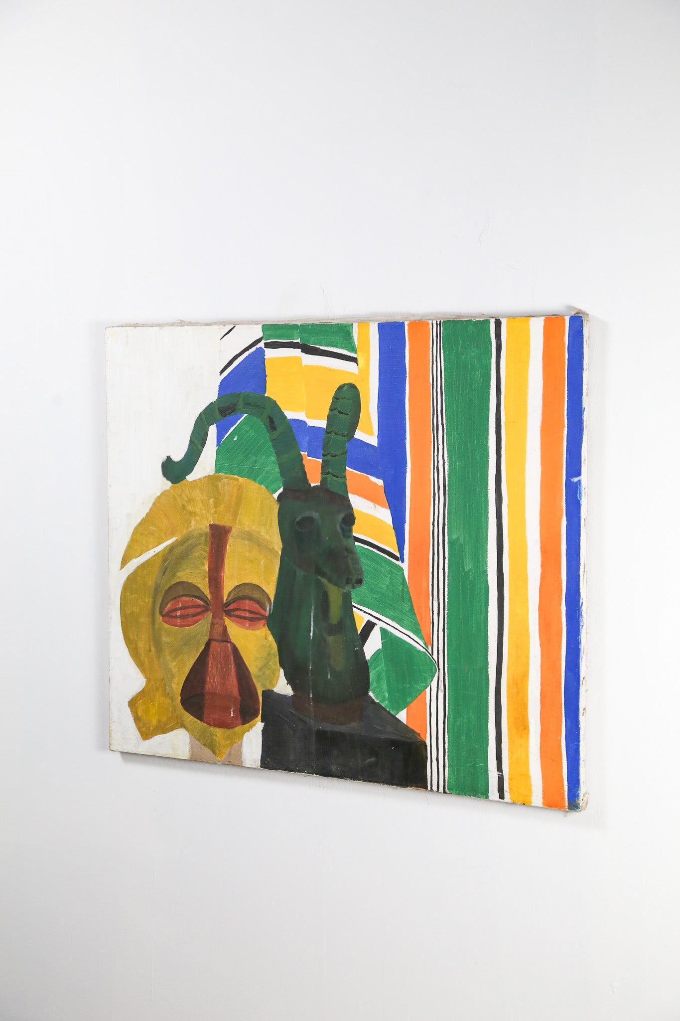 Abstract Painting with Masks / 仮面をモチーフにした抽象画