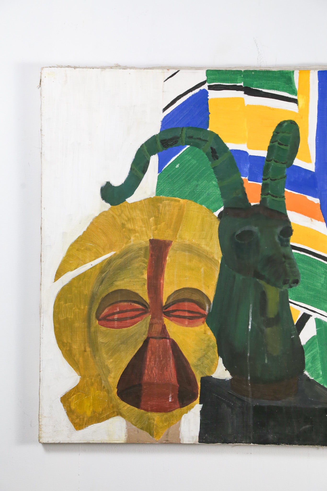 Abstract Painting with Masks / 仮面をモチーフにした抽象画
