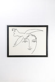 Pablo Picasso "Face and Dove" / パブロ・ピカソ「顔と鳩」リトグラフ