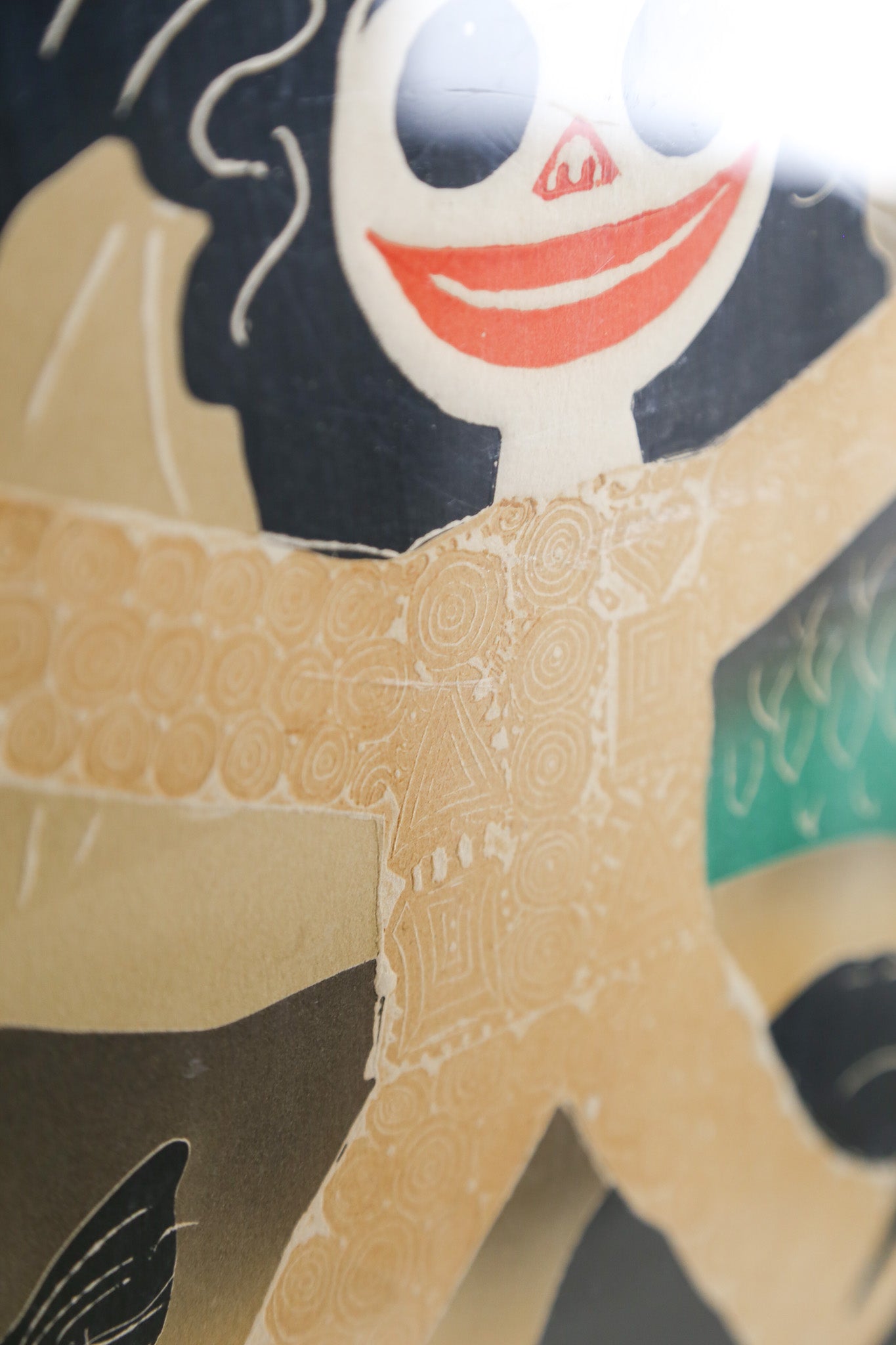 Night Creatures and Child Screen Print / 月夜と動物たち シルクスクリーン