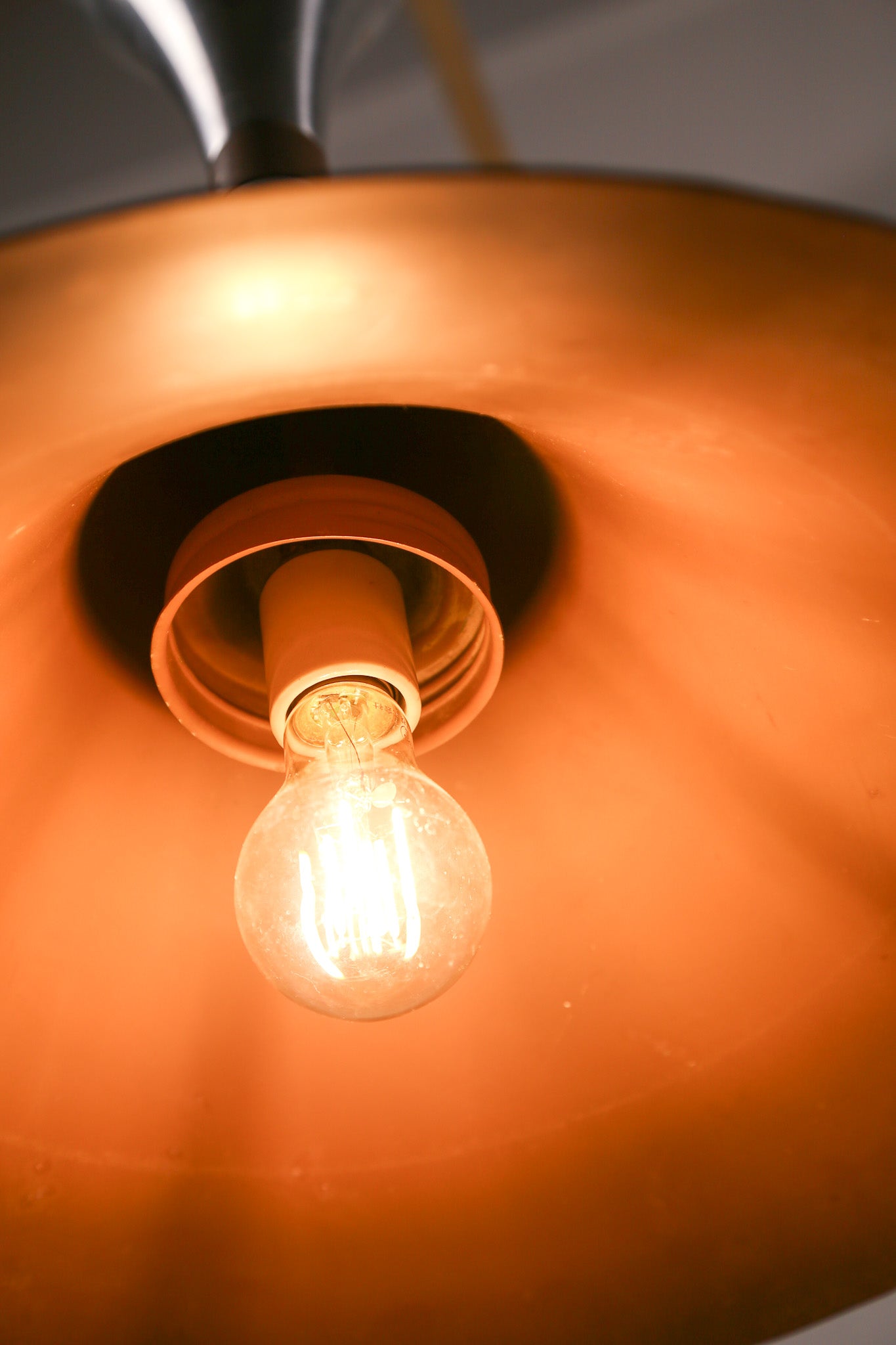Trumpet Shape Pendant Light / シルバー ラッパ型ライト