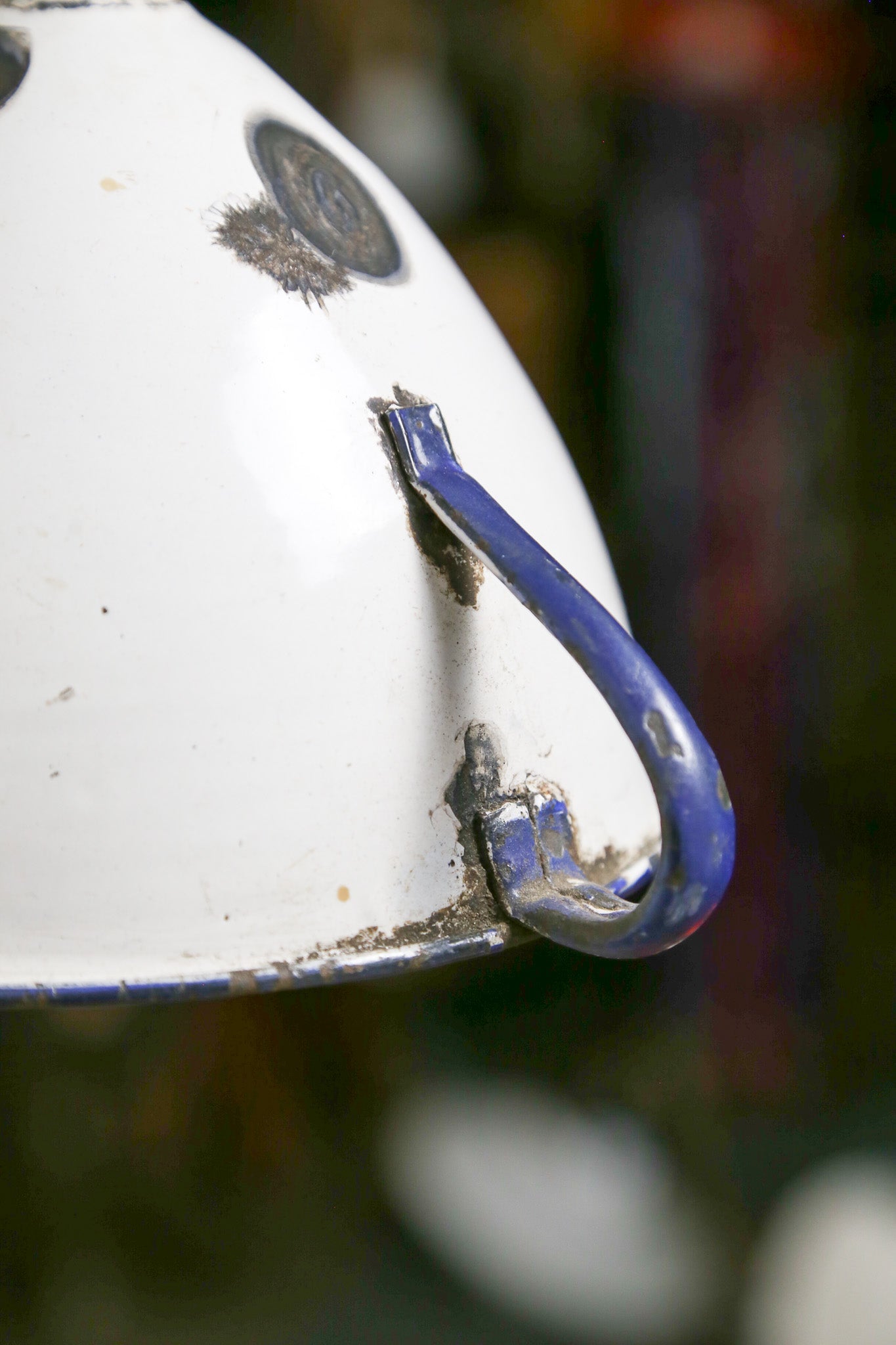 White Enamel Funnel Pendant Light / 白ホーロー ジョウゴ ライト