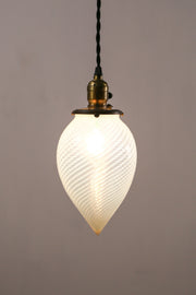 Drip Shaped Opalescent Glass Pendant Light / ドリップ型 オパールセントシェードライト
