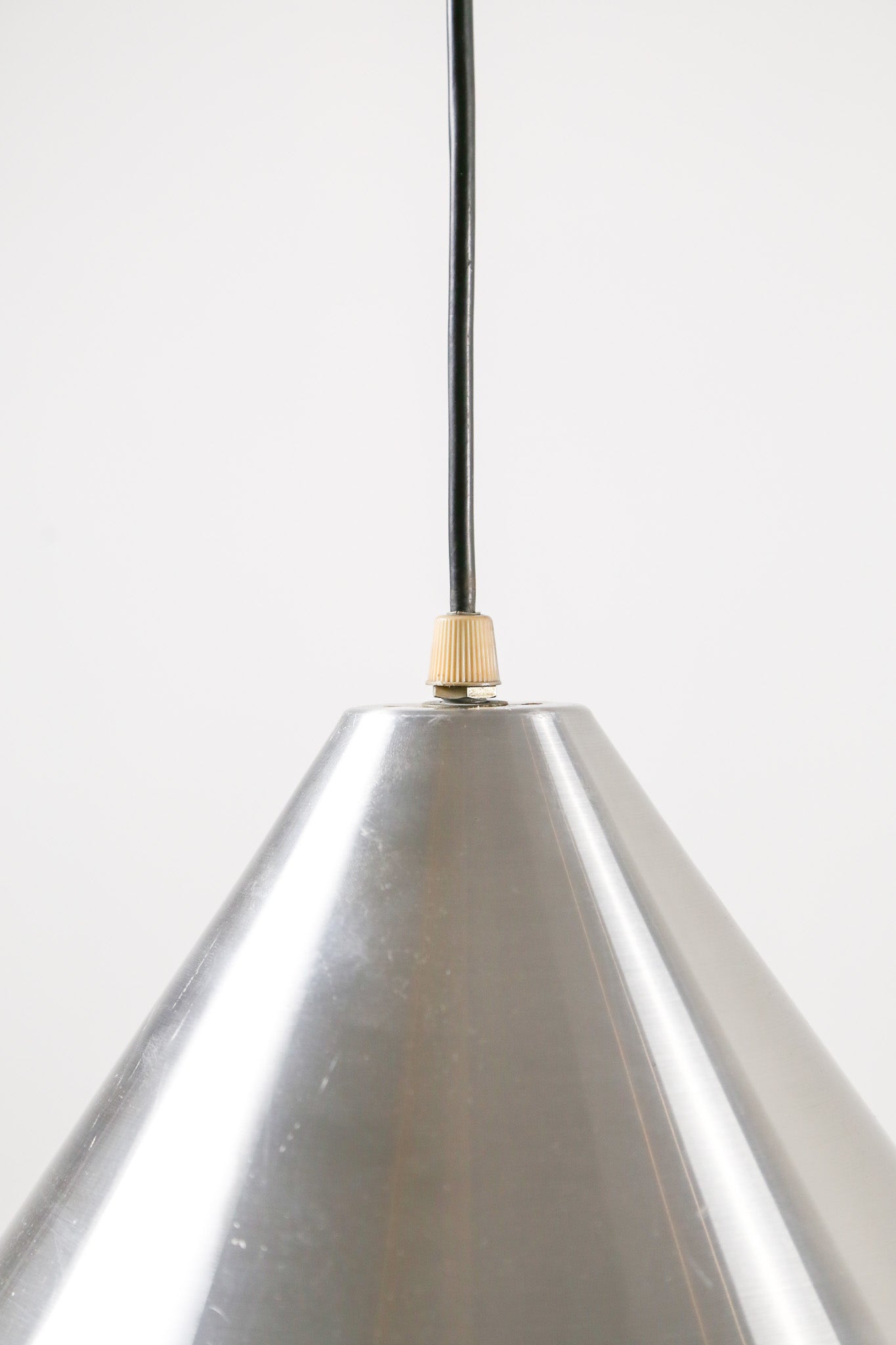 Silver Shade Pendant Light with Black Accents / シルバーシェード 黒丸付き ペンダントライト