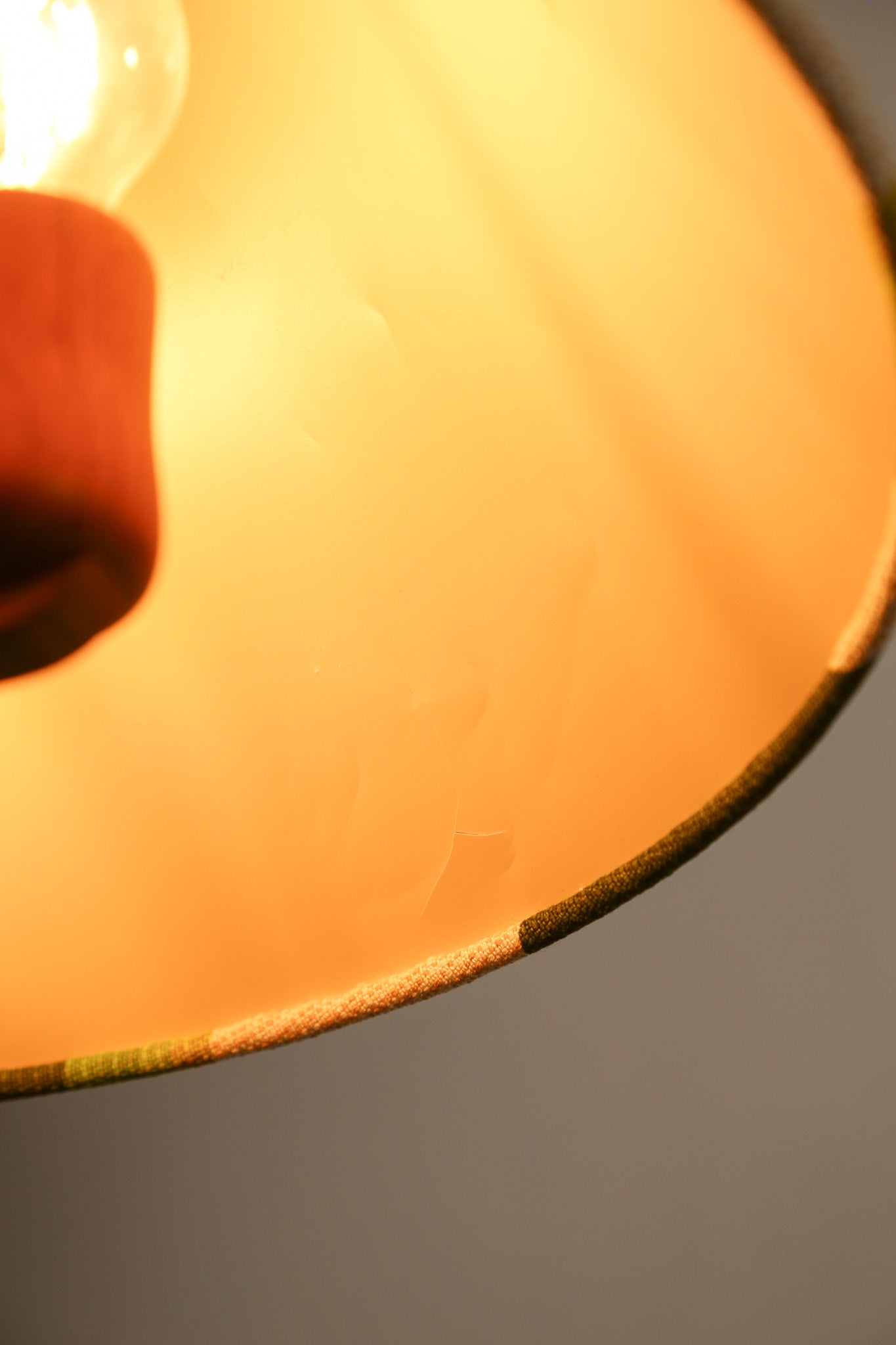 Vintage Teak Pendant Light with Psychadelic Green Shade / ヴィンテージ チーク ペンダントライト サイケデリックグリーンシェード
