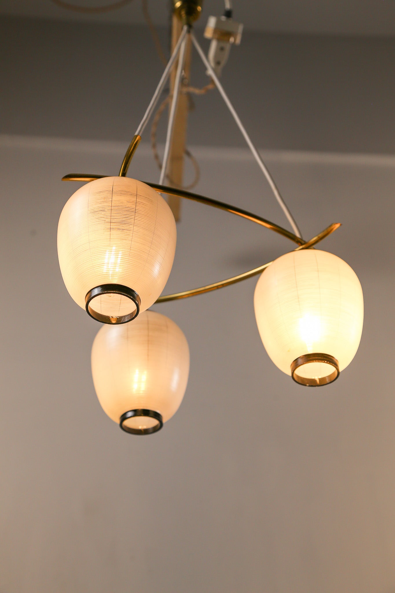 Glass 3-Light Pendant Lamp / ガラス 3灯 ペンダントランプ