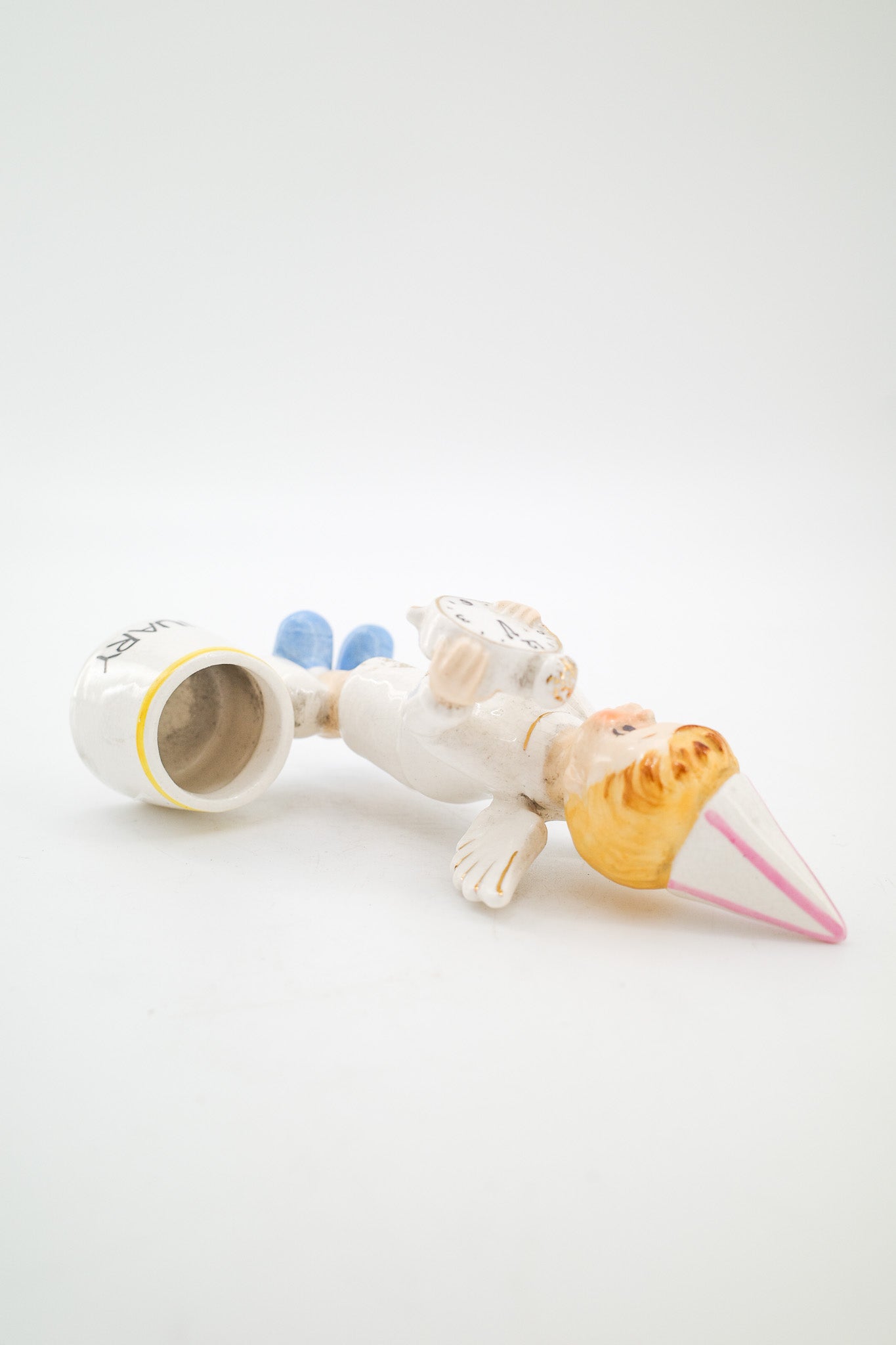 January New Year's Angel Ceramic Figurine / January ニューイヤー エンジェル クロック 陶器置物